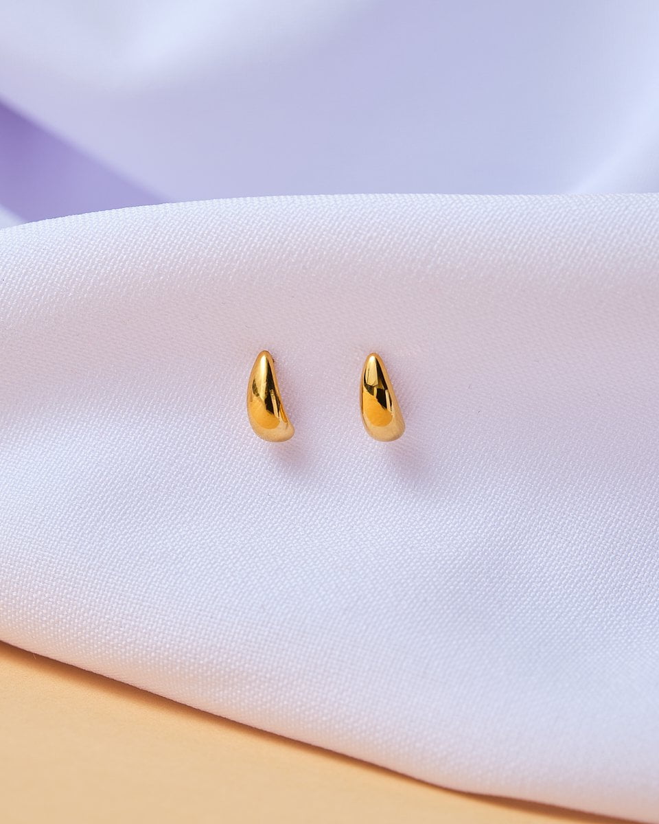 18K Plated Drip Post Earrings