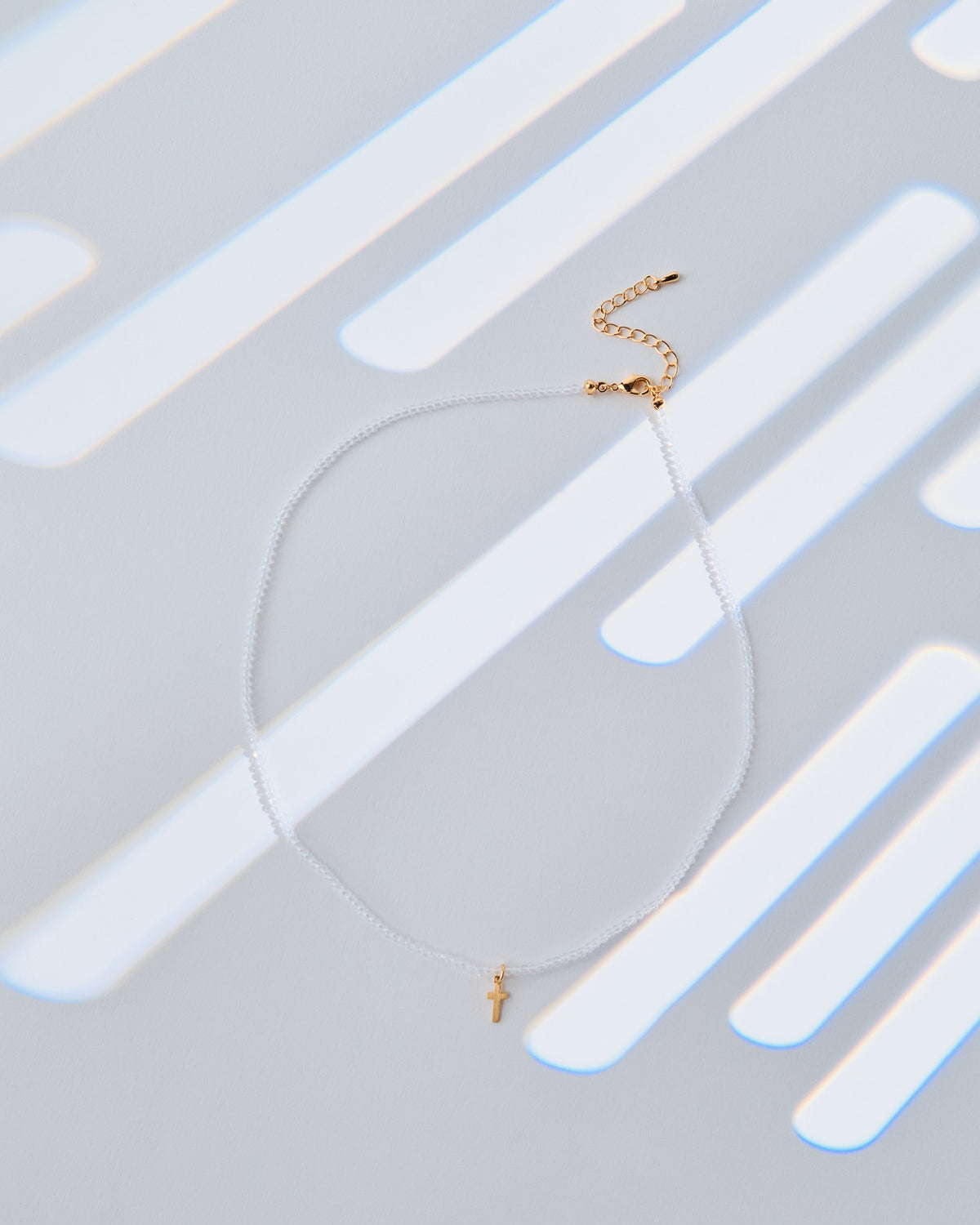 16K Plated Sophia Cross Necklace