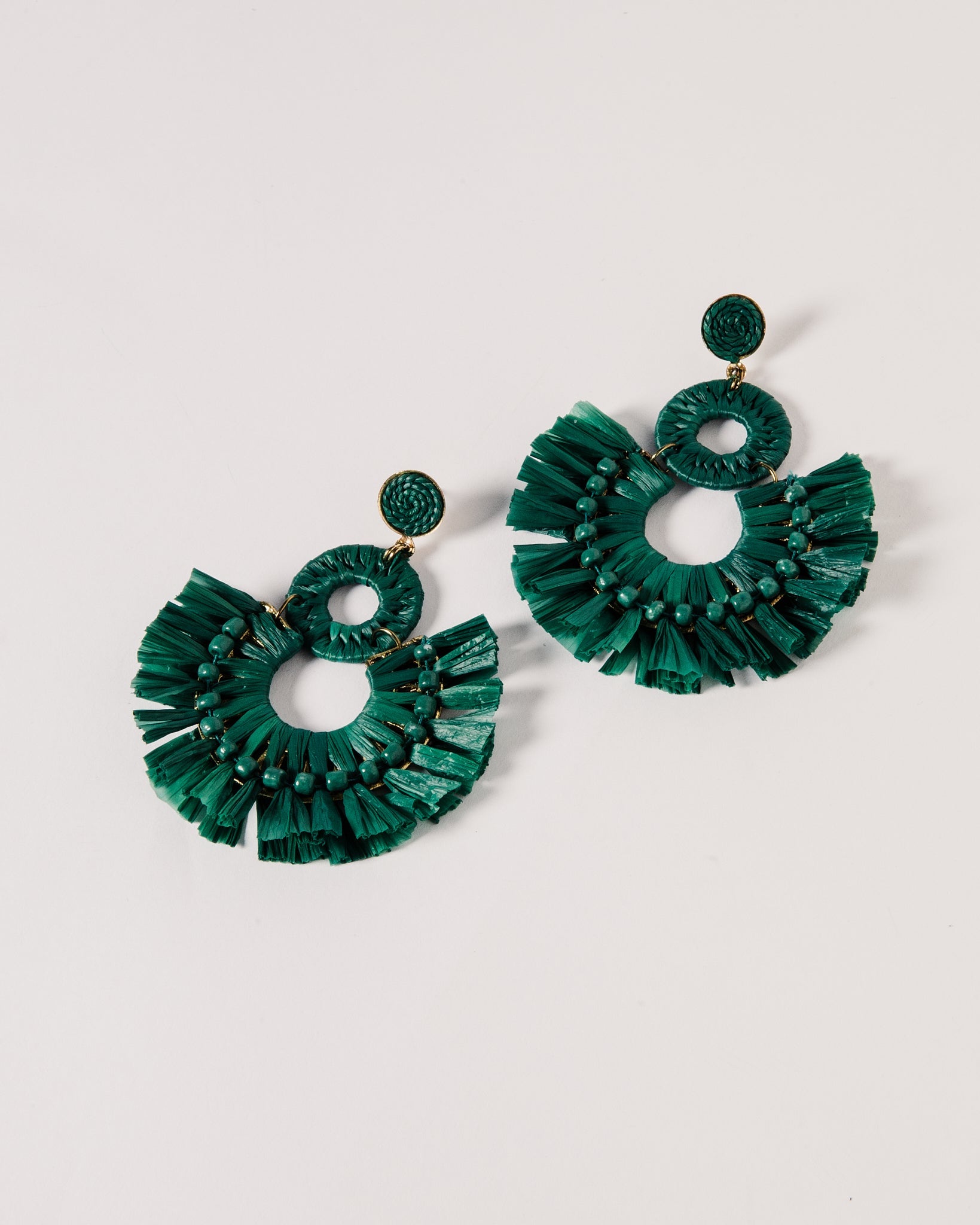 Green Boho Earrings