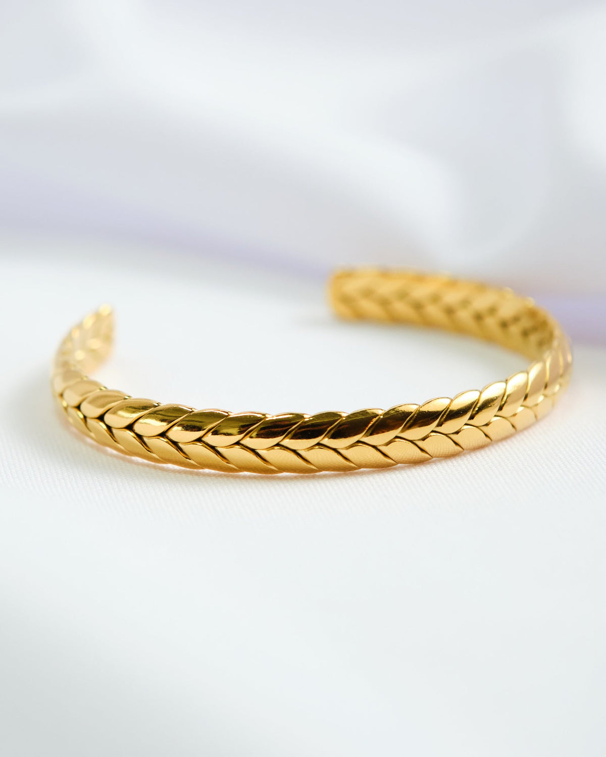 18K Plated Braid Cuff