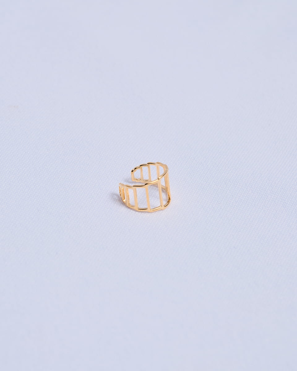 16K Plated Rectangles Earcuff