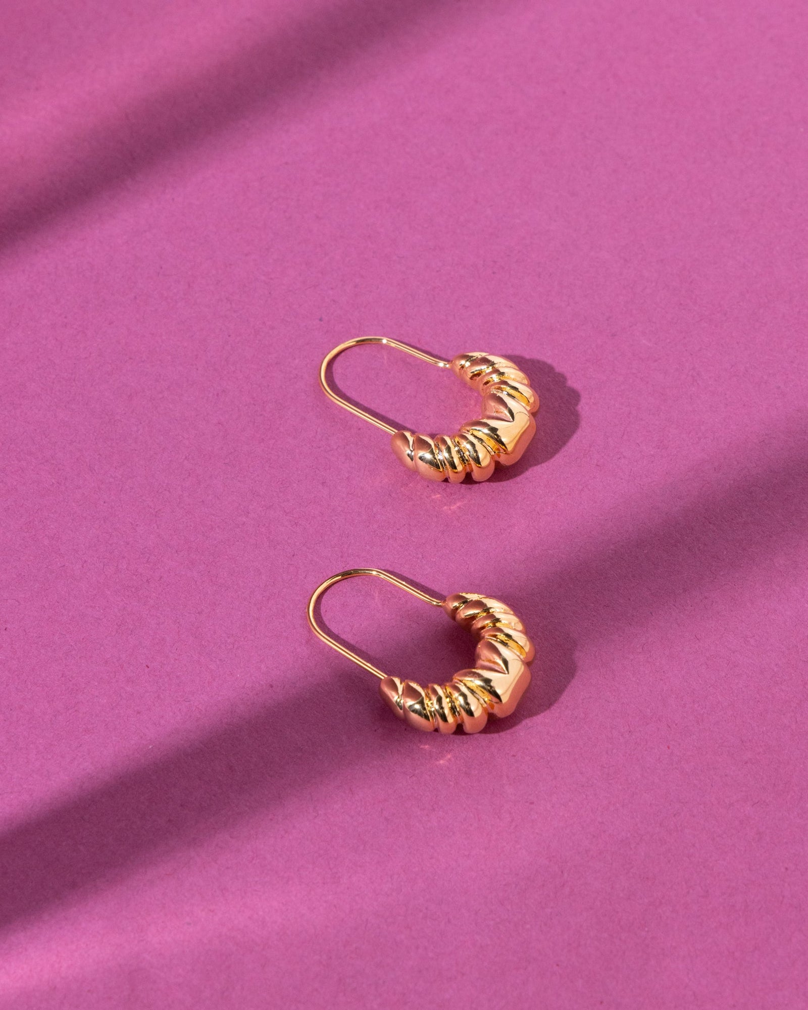 18K Plated Beat Earrings