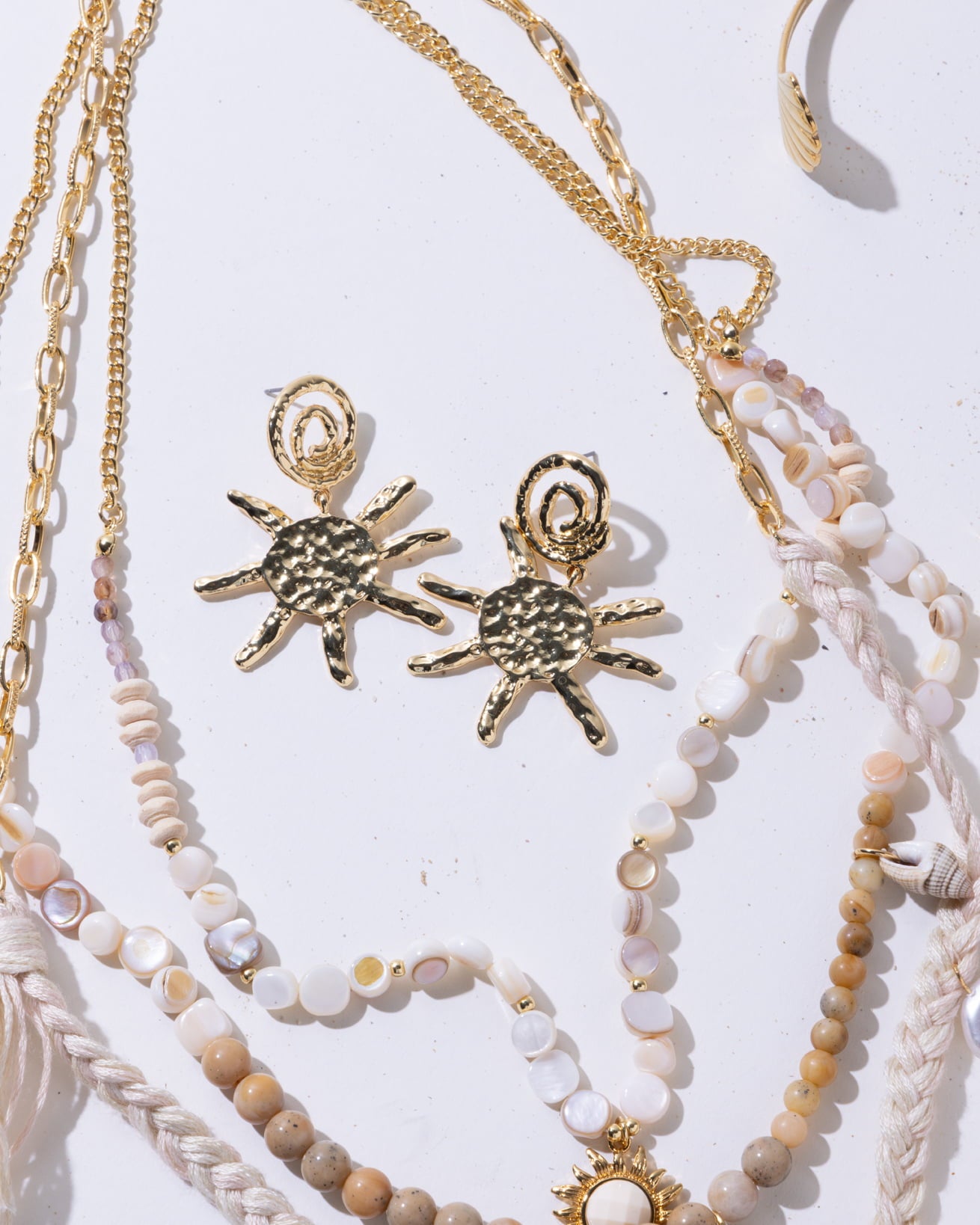 16L Plated Lala Sun Earrings