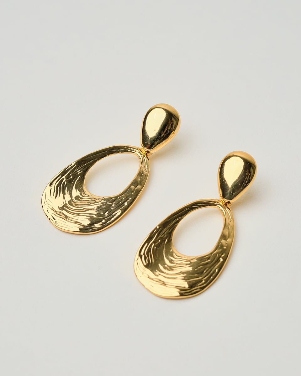 18K Plated Fier Earrings