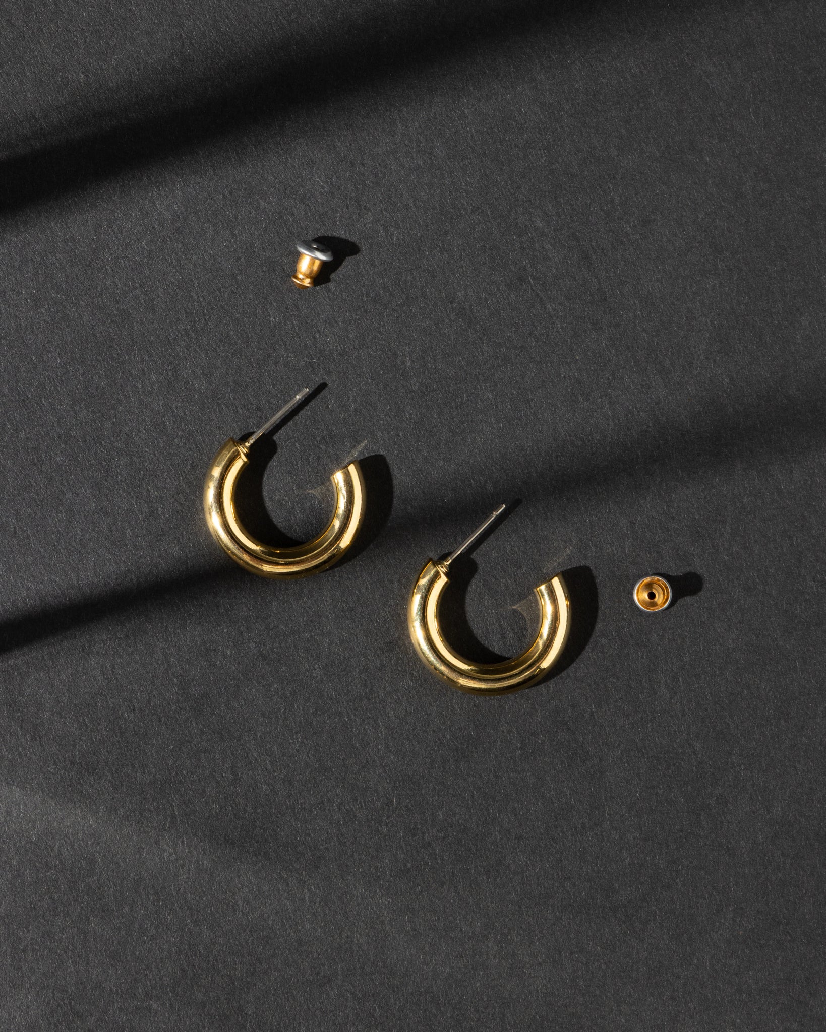 16K Plated Madena Hoops