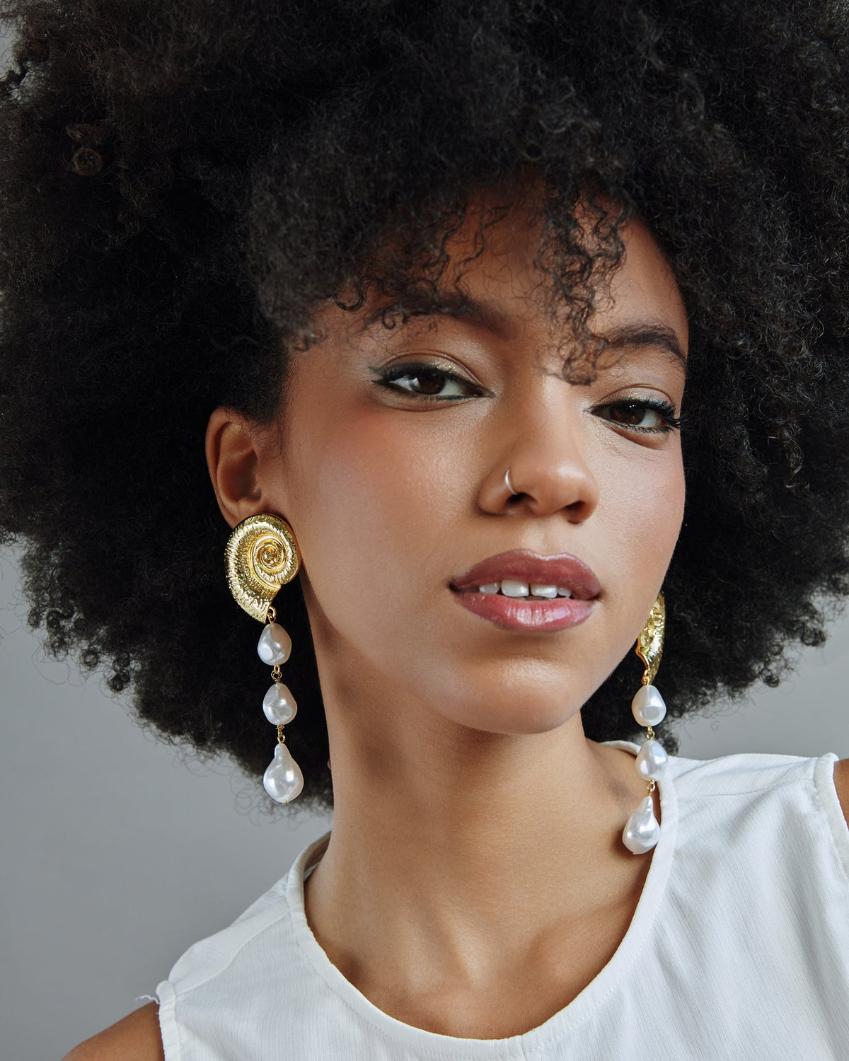 16K Plated Seabed Earrings