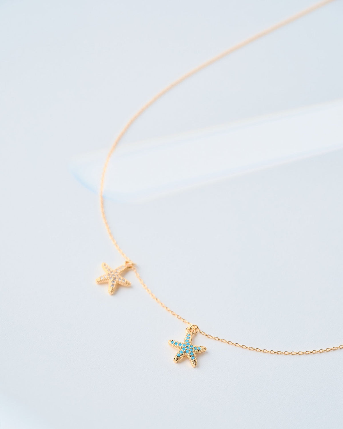 18K Plated Twin Stars Necklace