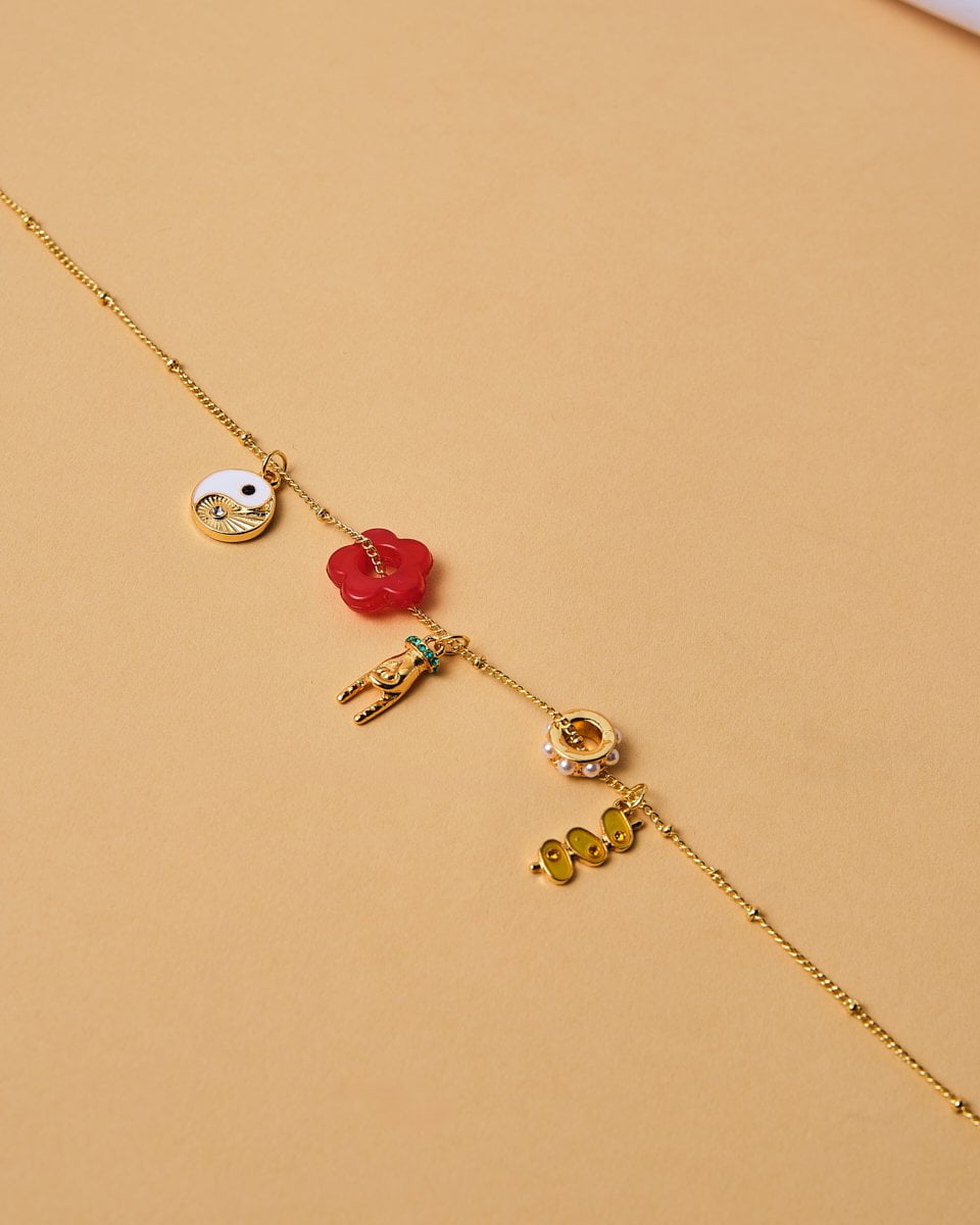 16K Plated Trinkets Necklace