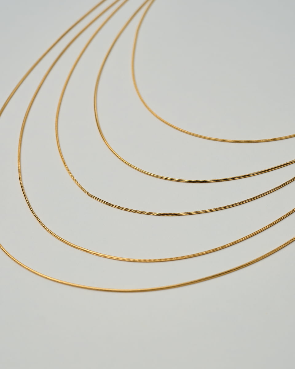 18K Plated 5 Strands Long Necklace