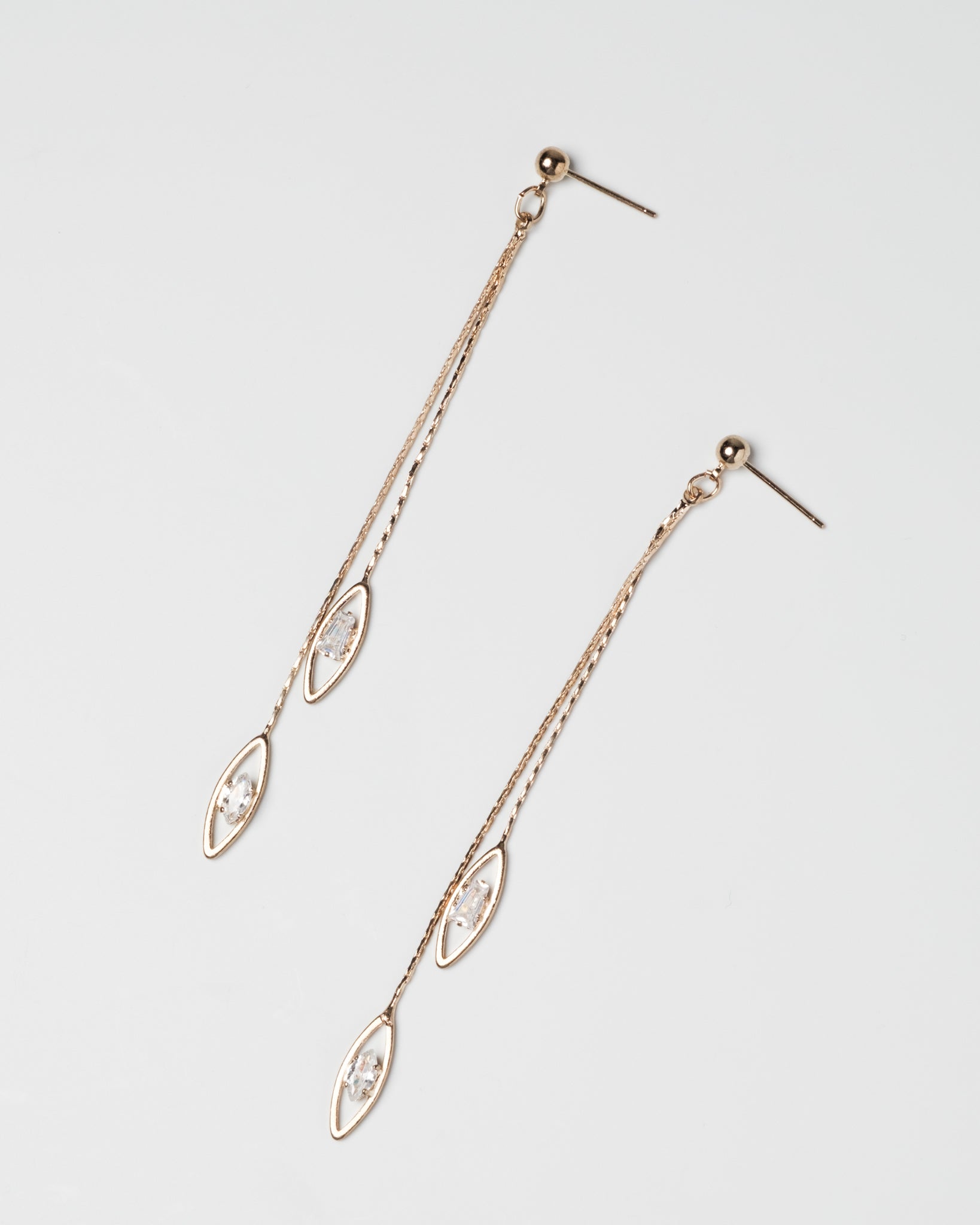 16K Plated Dangling Eyes Earrings