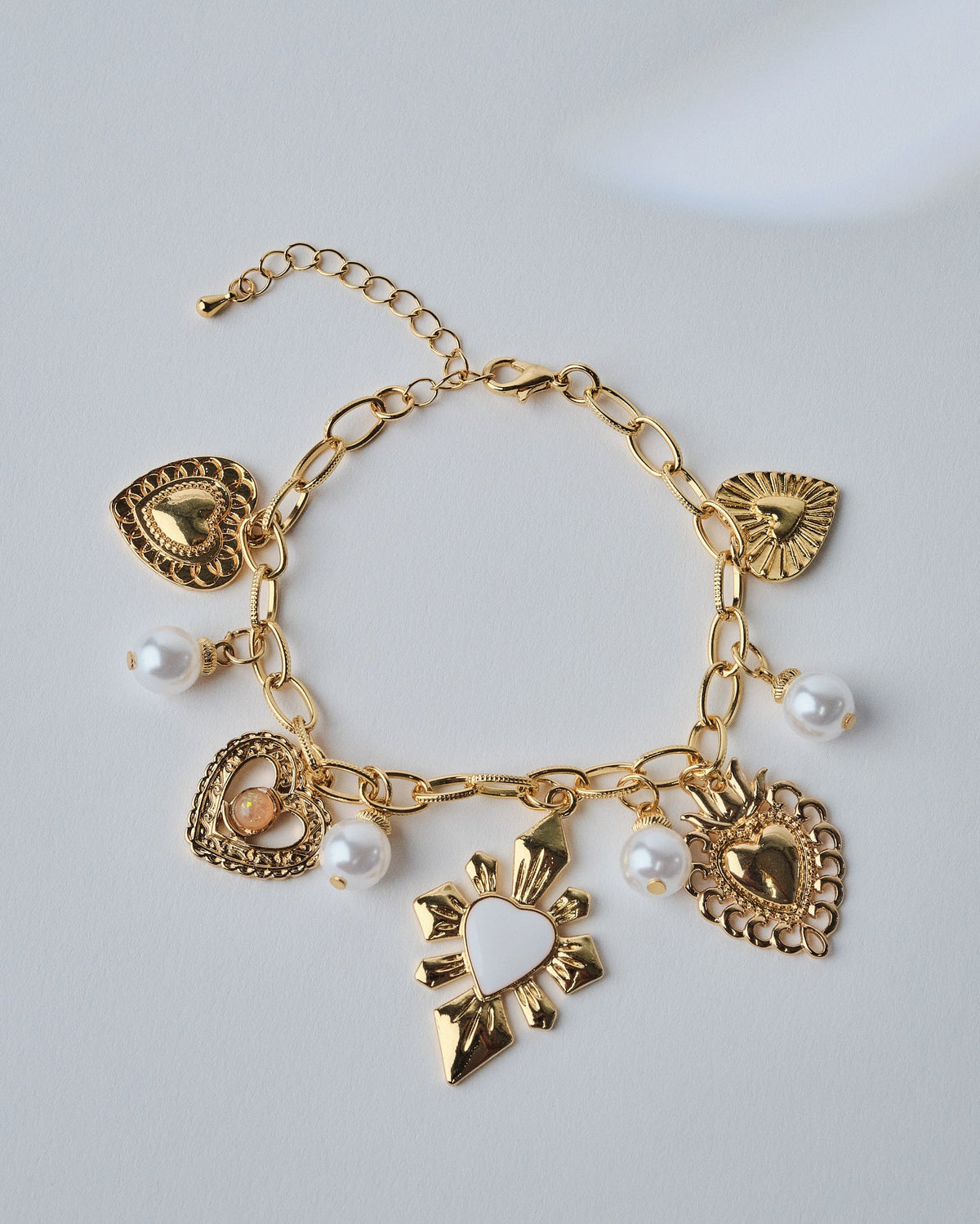 16K Plated Sacred Heart Bracelet