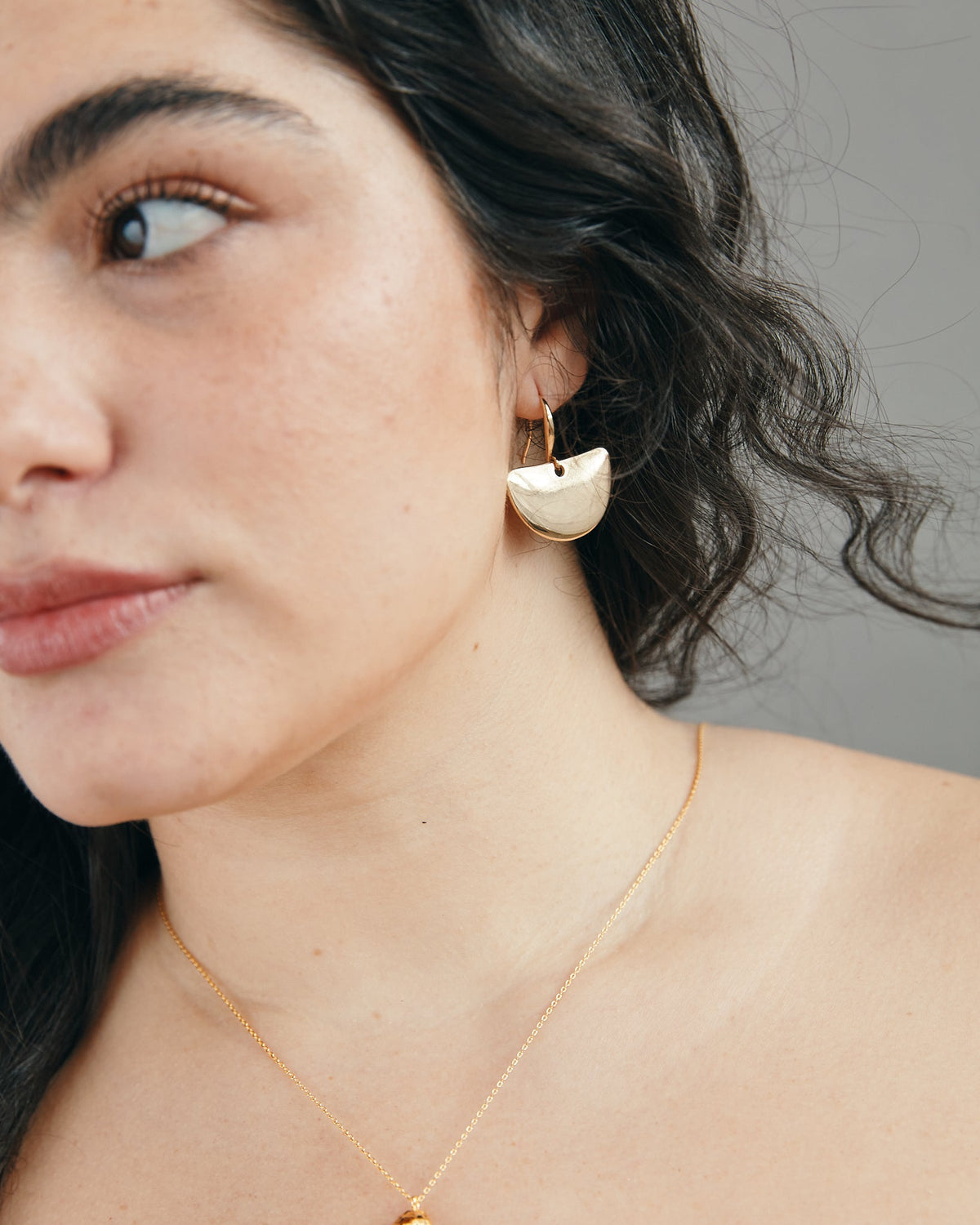 16K Plated Penny Earrings