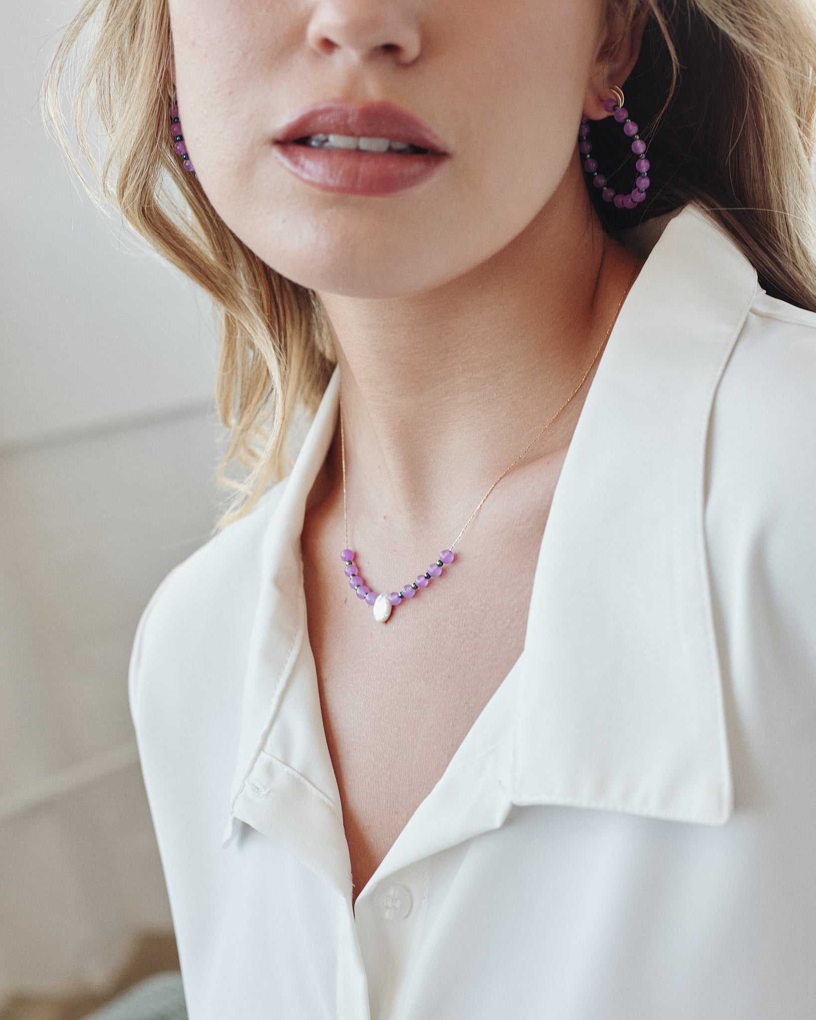 16K Plated Violeta Necklace