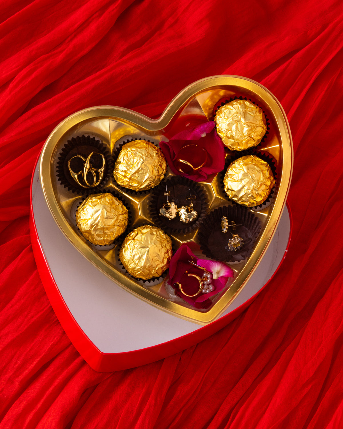 18K Plated Daisy Hoop