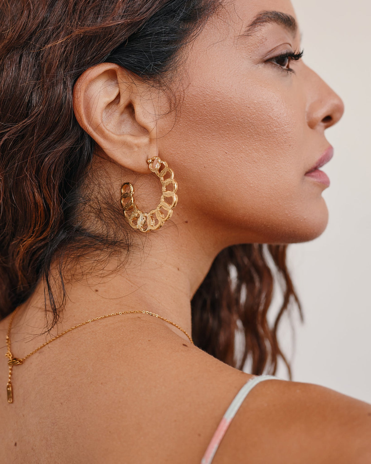 18K Plated Infinite Earrings