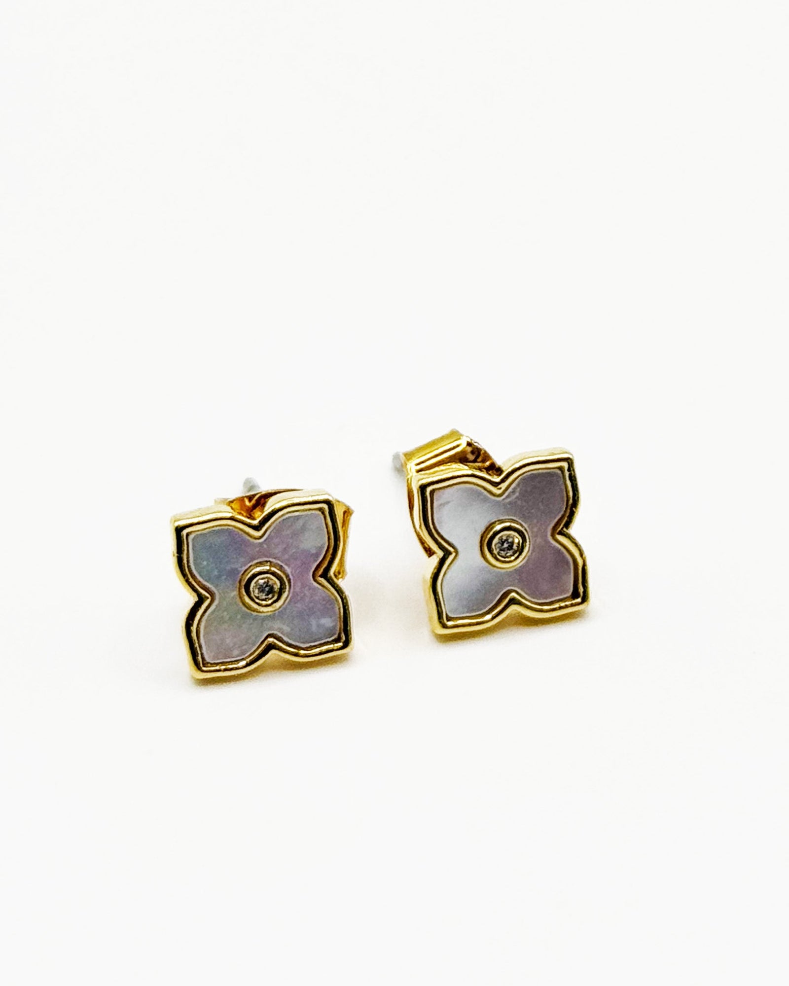 18K Plated Bam Earrings