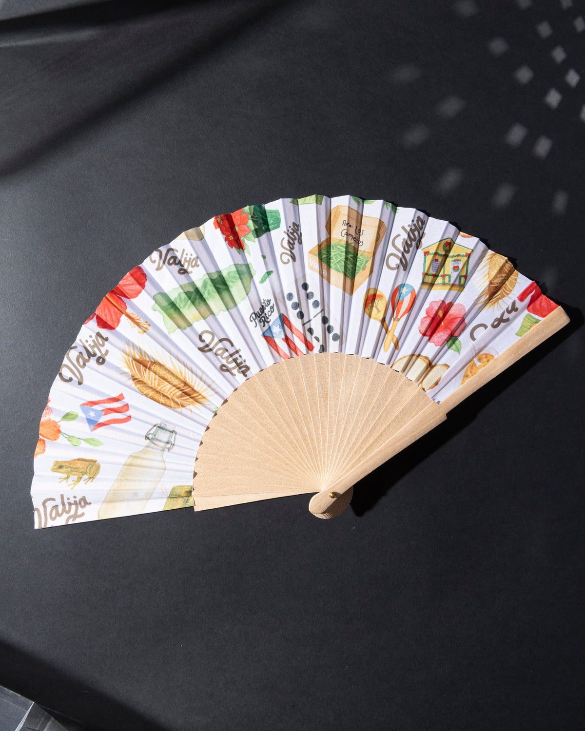 Navidad Boricua Hand Fan