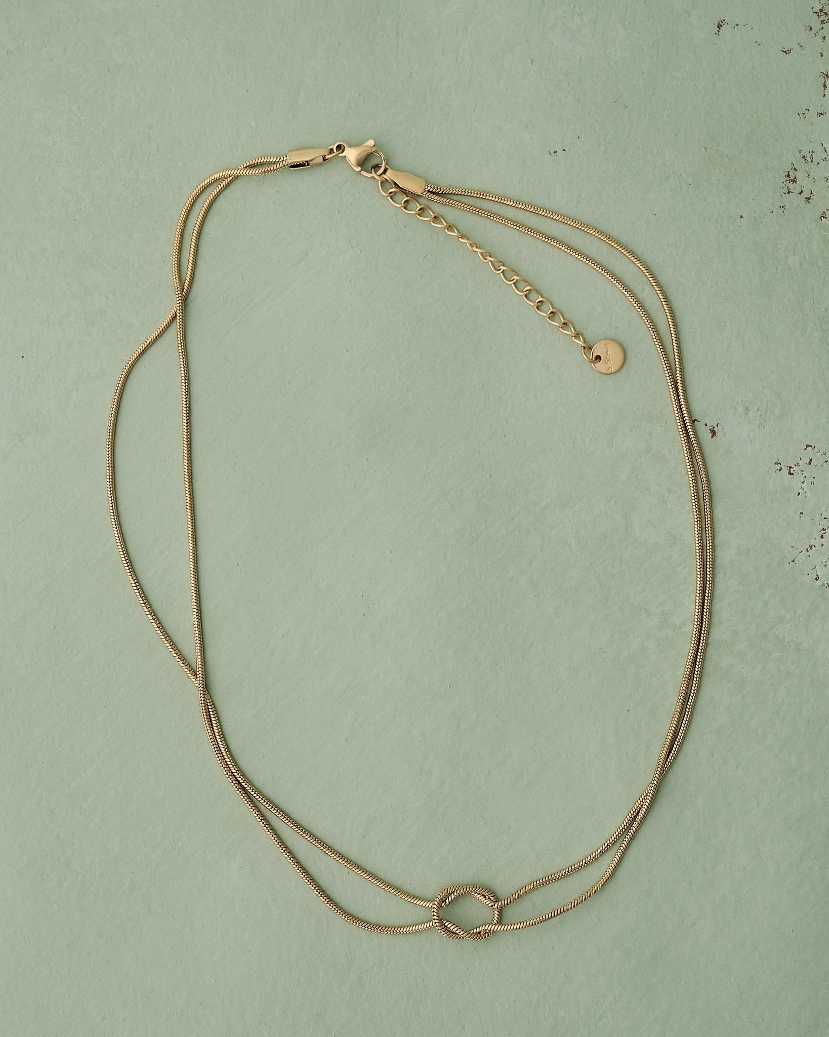 18K Plated Knotted Necklace