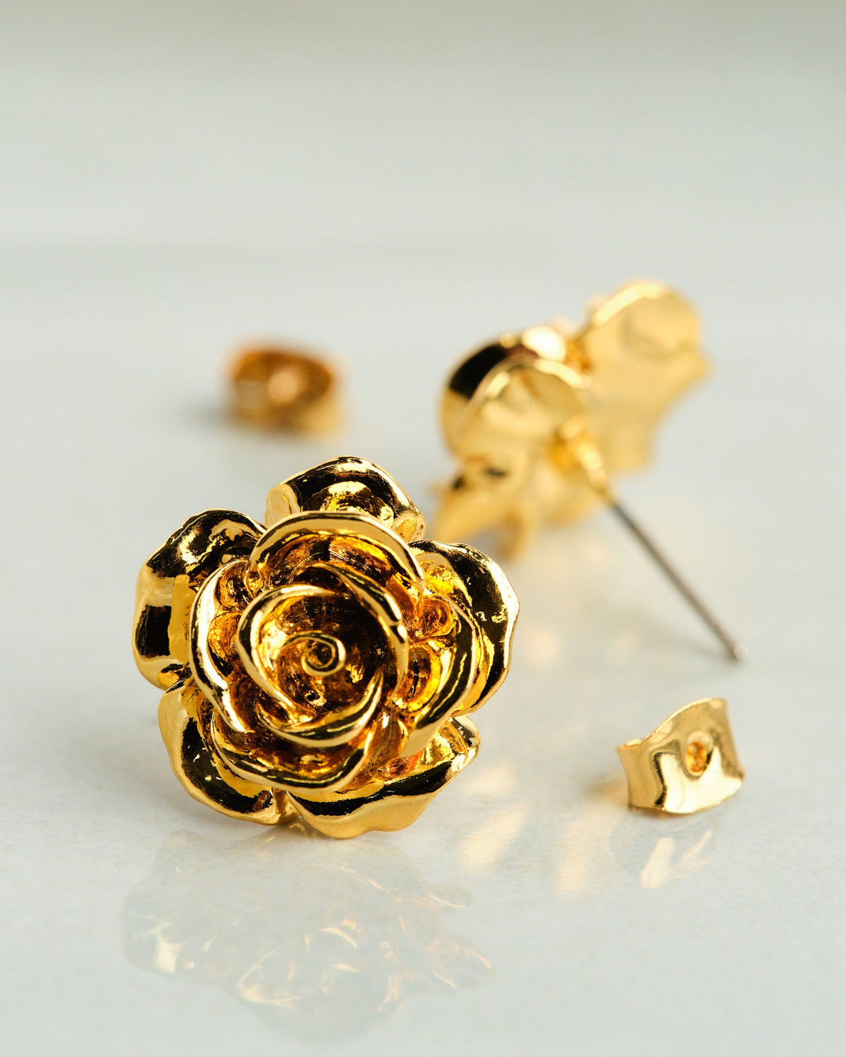 16K Plated La Rosa Earrings