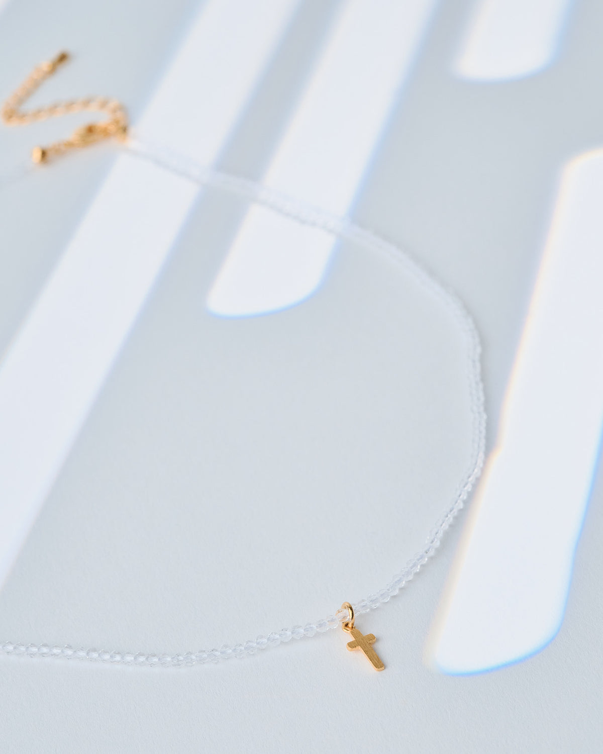 16K Plated Sophia Cross Necklace