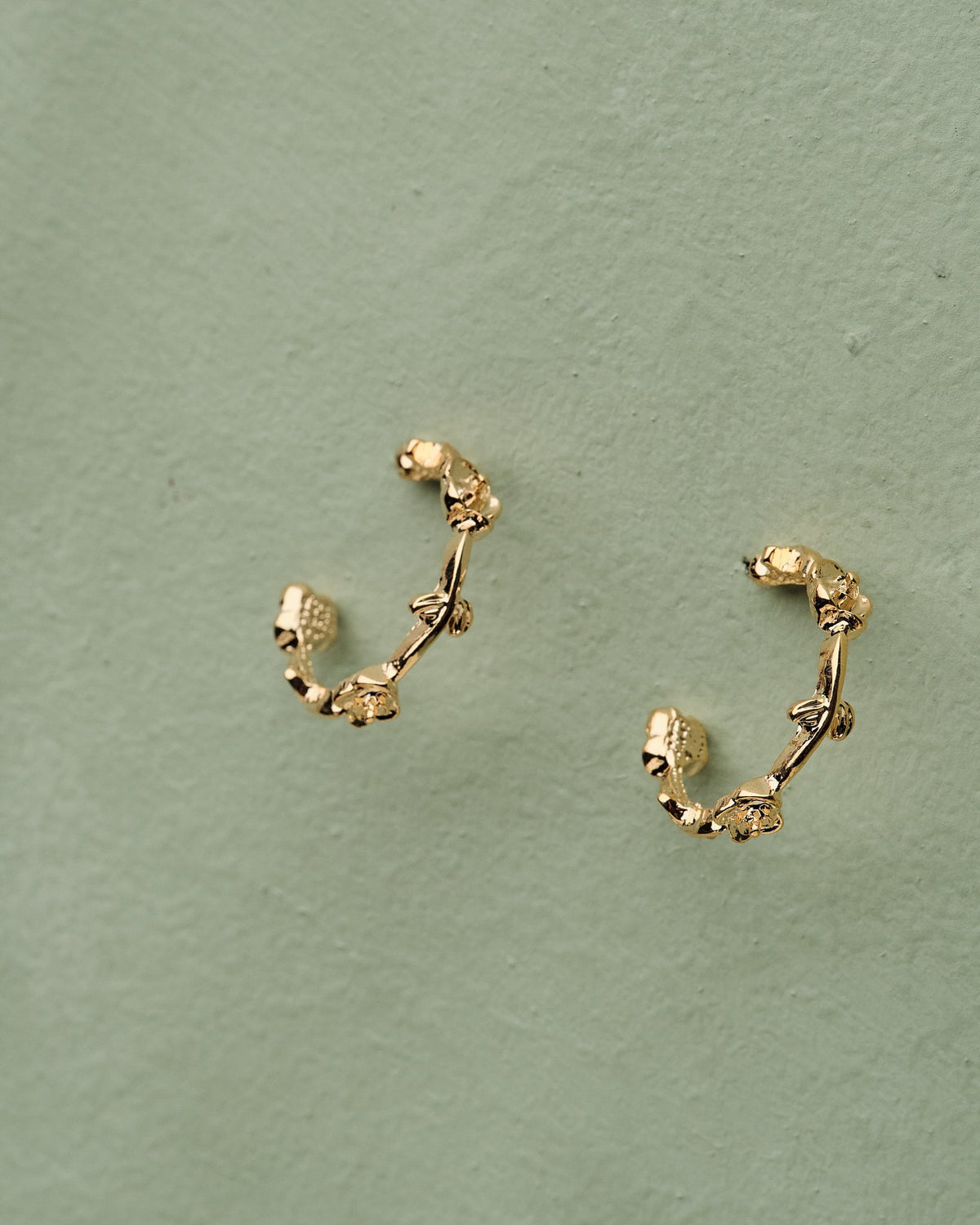 16K Plated Rose Hoops