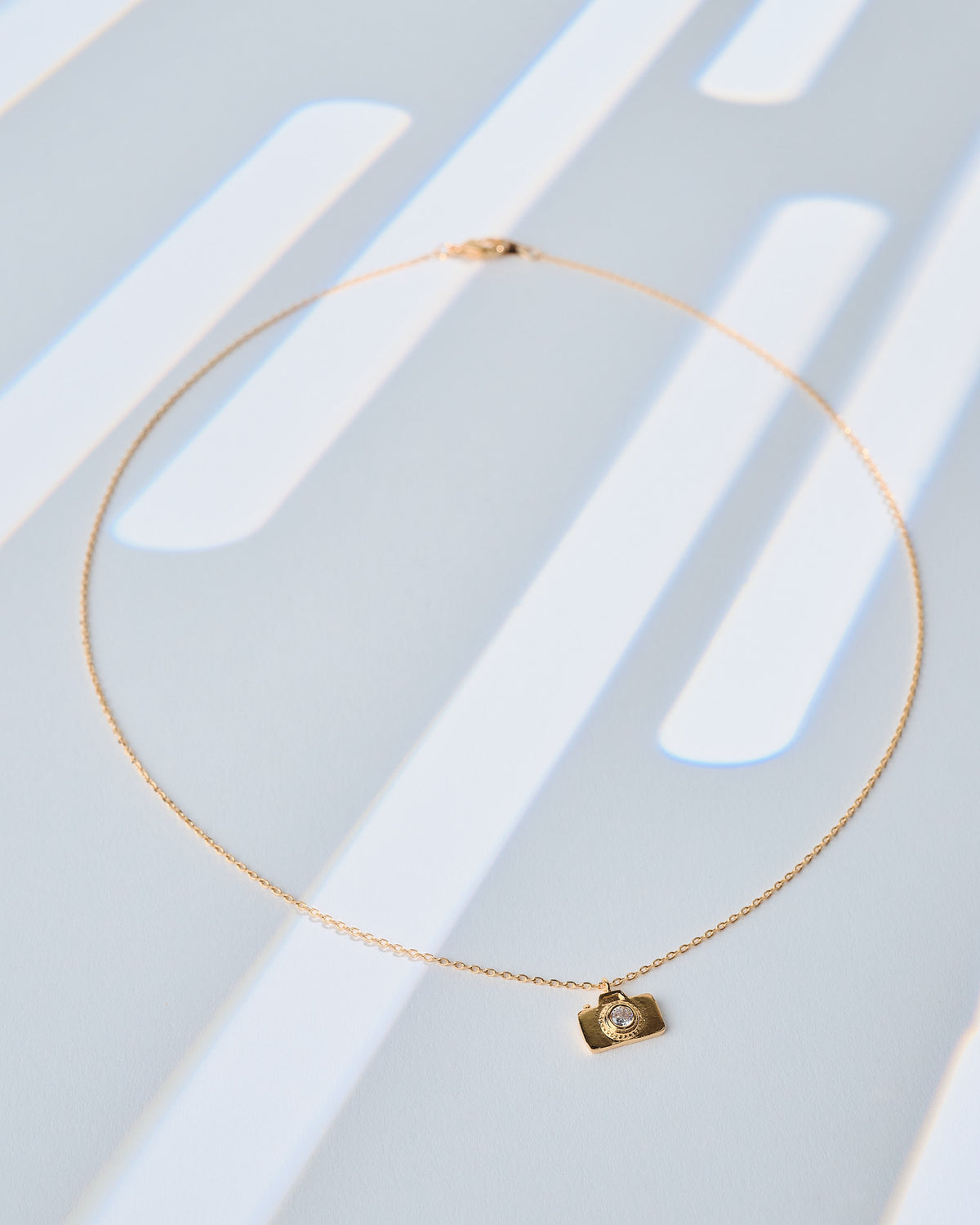 16K Plated Camera Flash Necklace