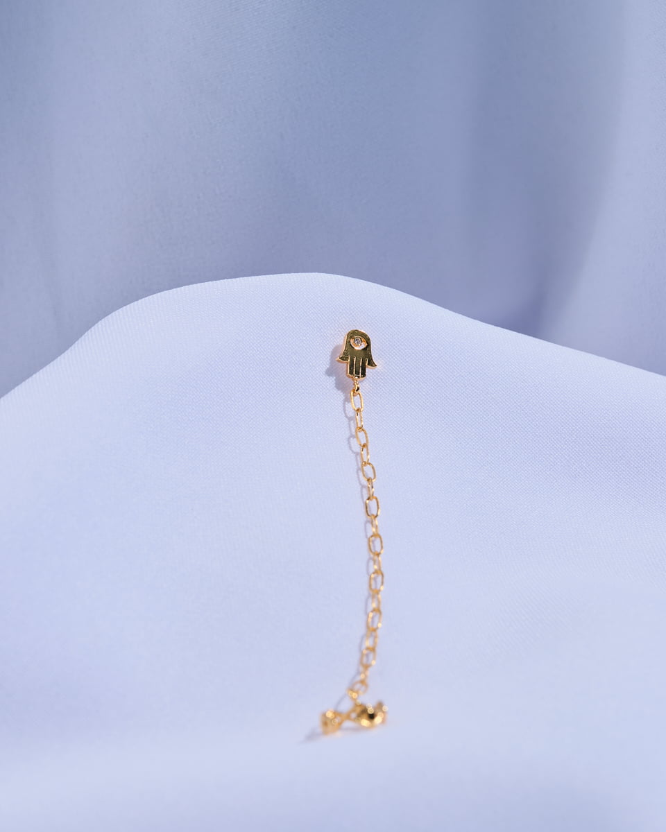 16K Plated Hamsa Earring and Cuff