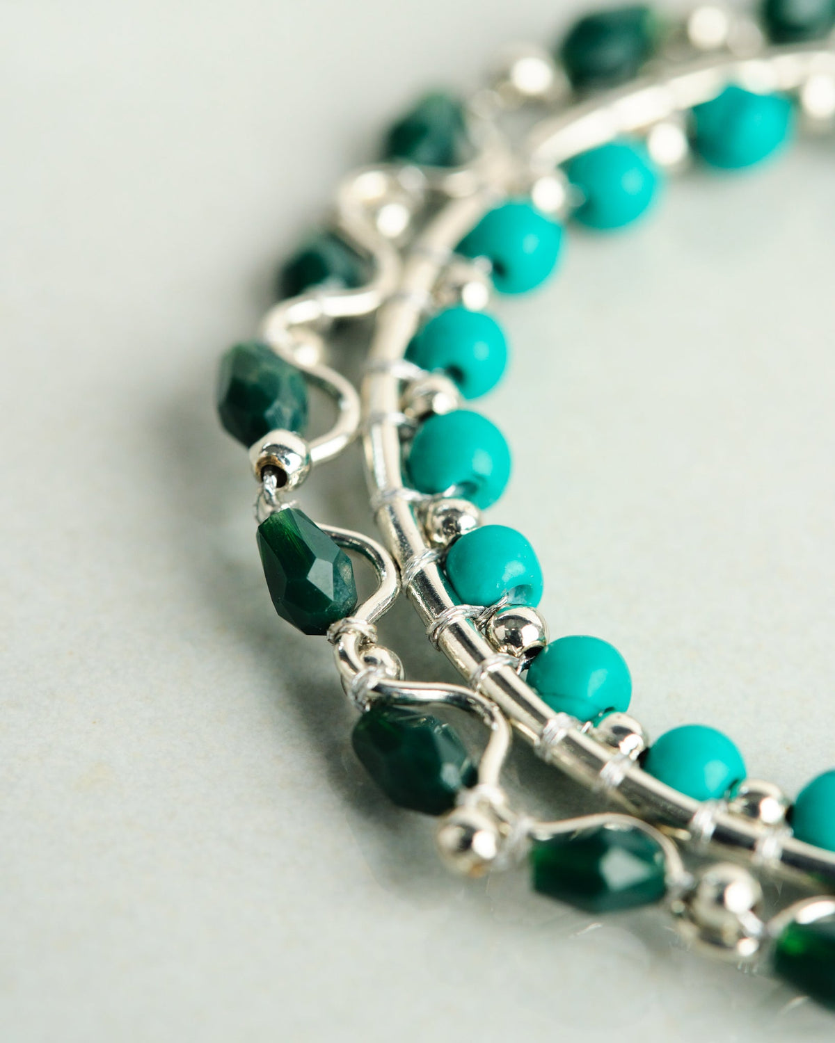 Turquoise Stone Hoops