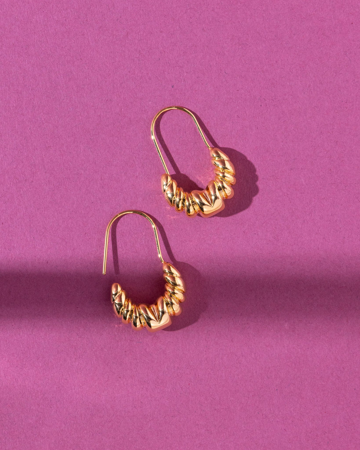 18K Plated Beat Earrings