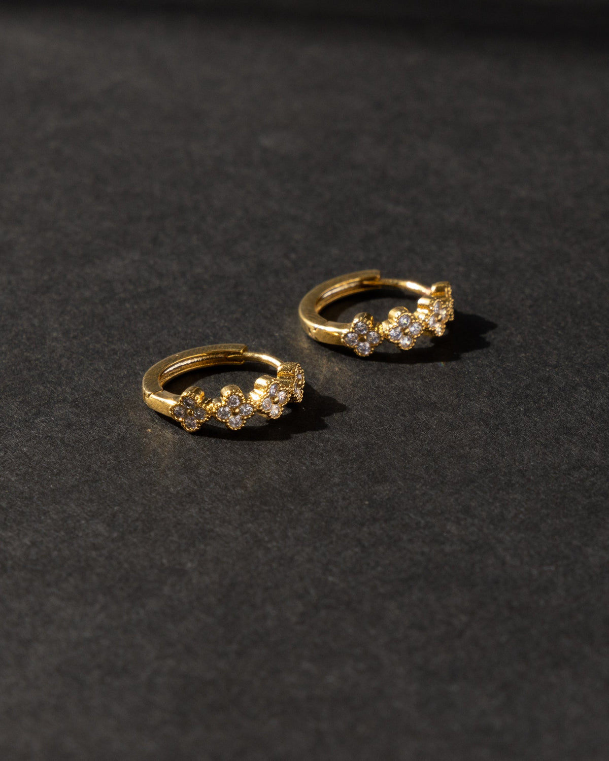 18K Plated Luck Hoop Earrings