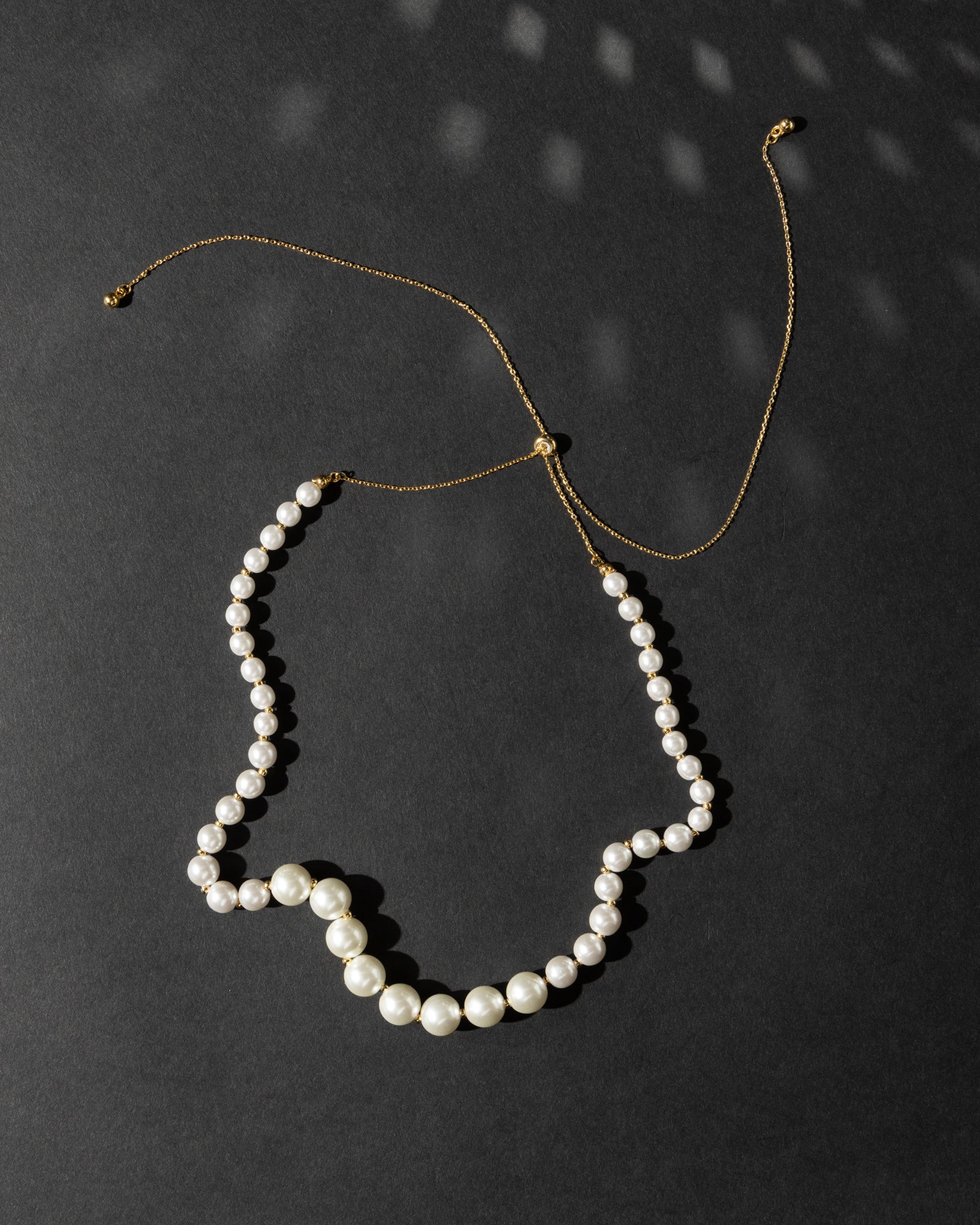 18K Plated Perlas Back Necklace