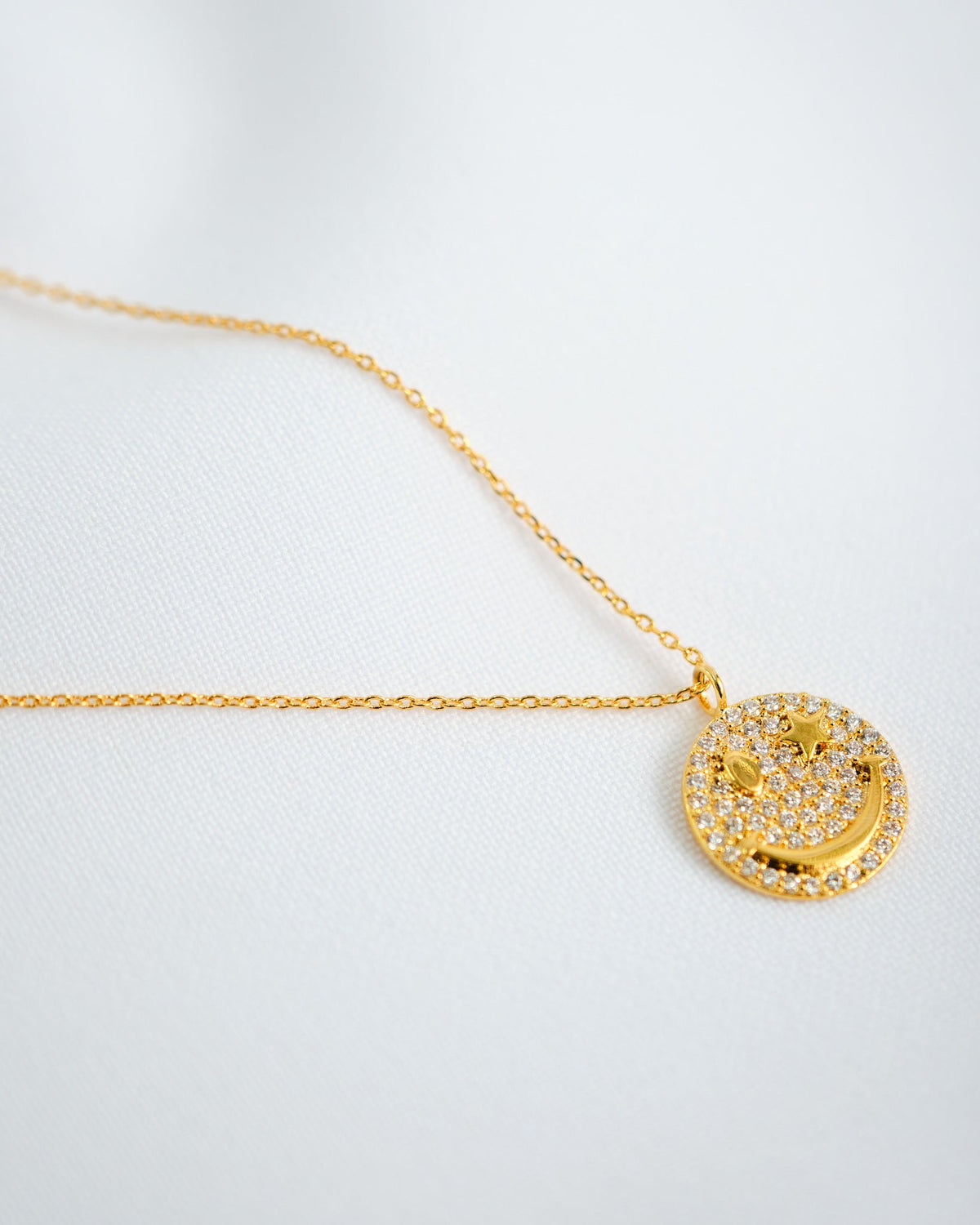 16K Plated Classy Smiley Necklace