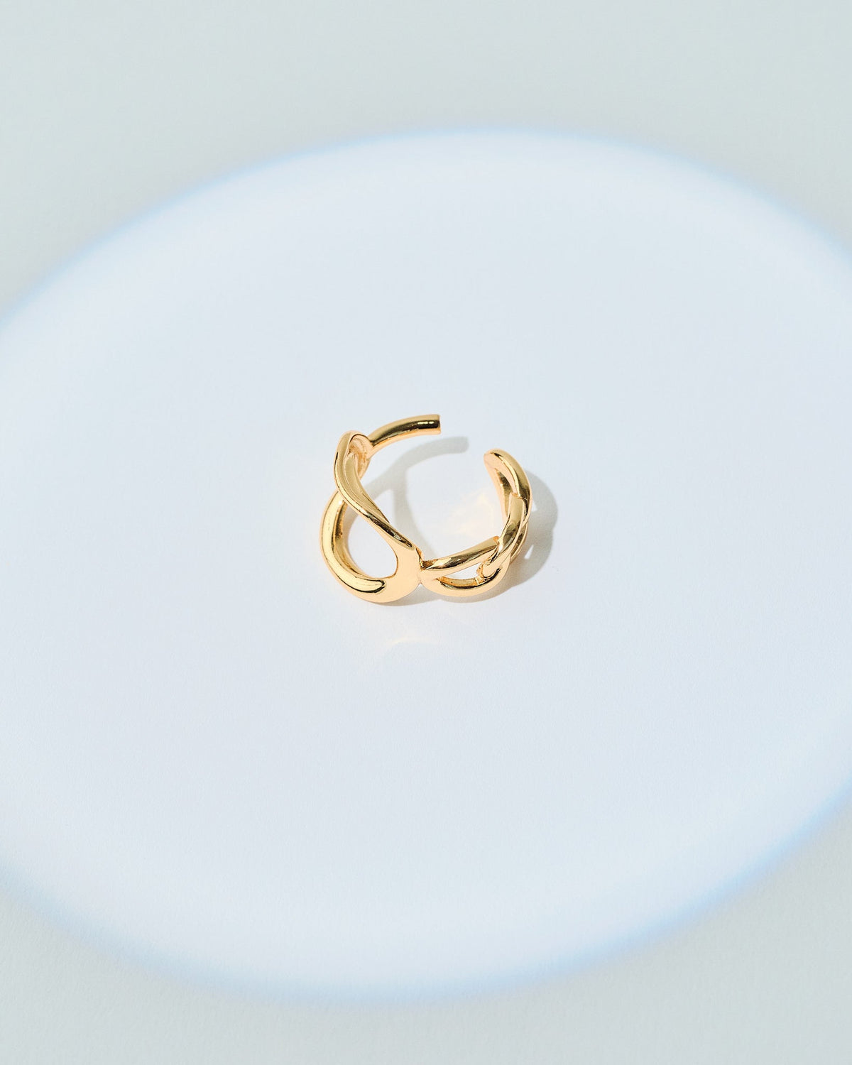 16K Plated Geo Ring