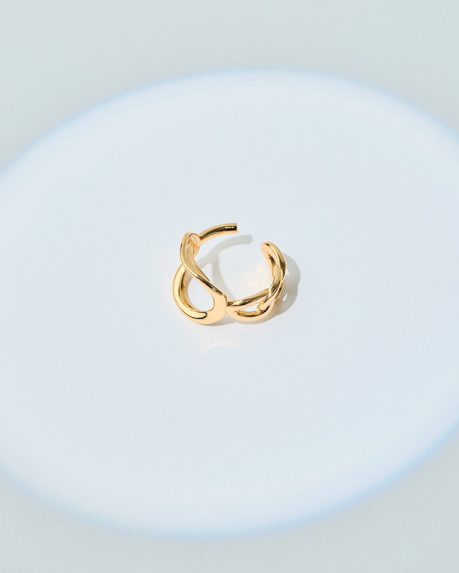 16K Plated Geo Ring