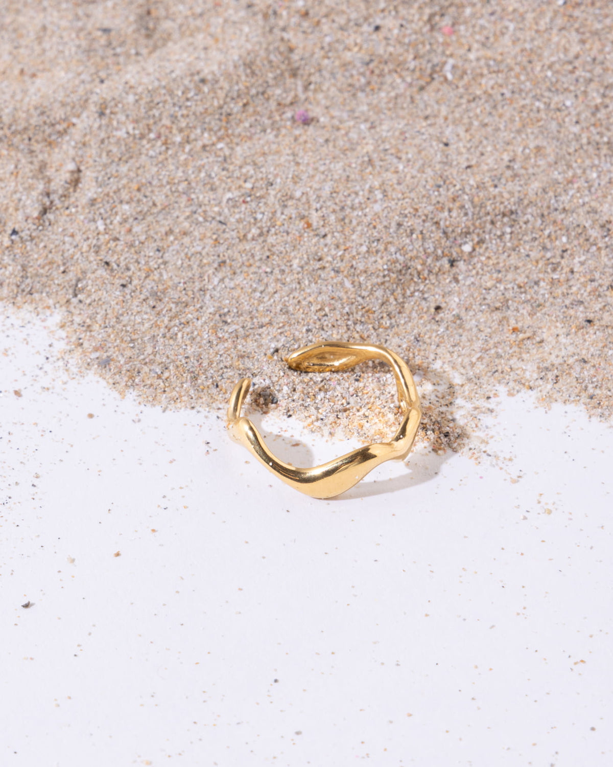 18K Plated Wavy Ring