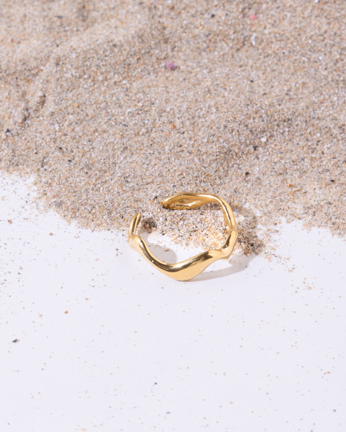 18K Plated Wavy Ring