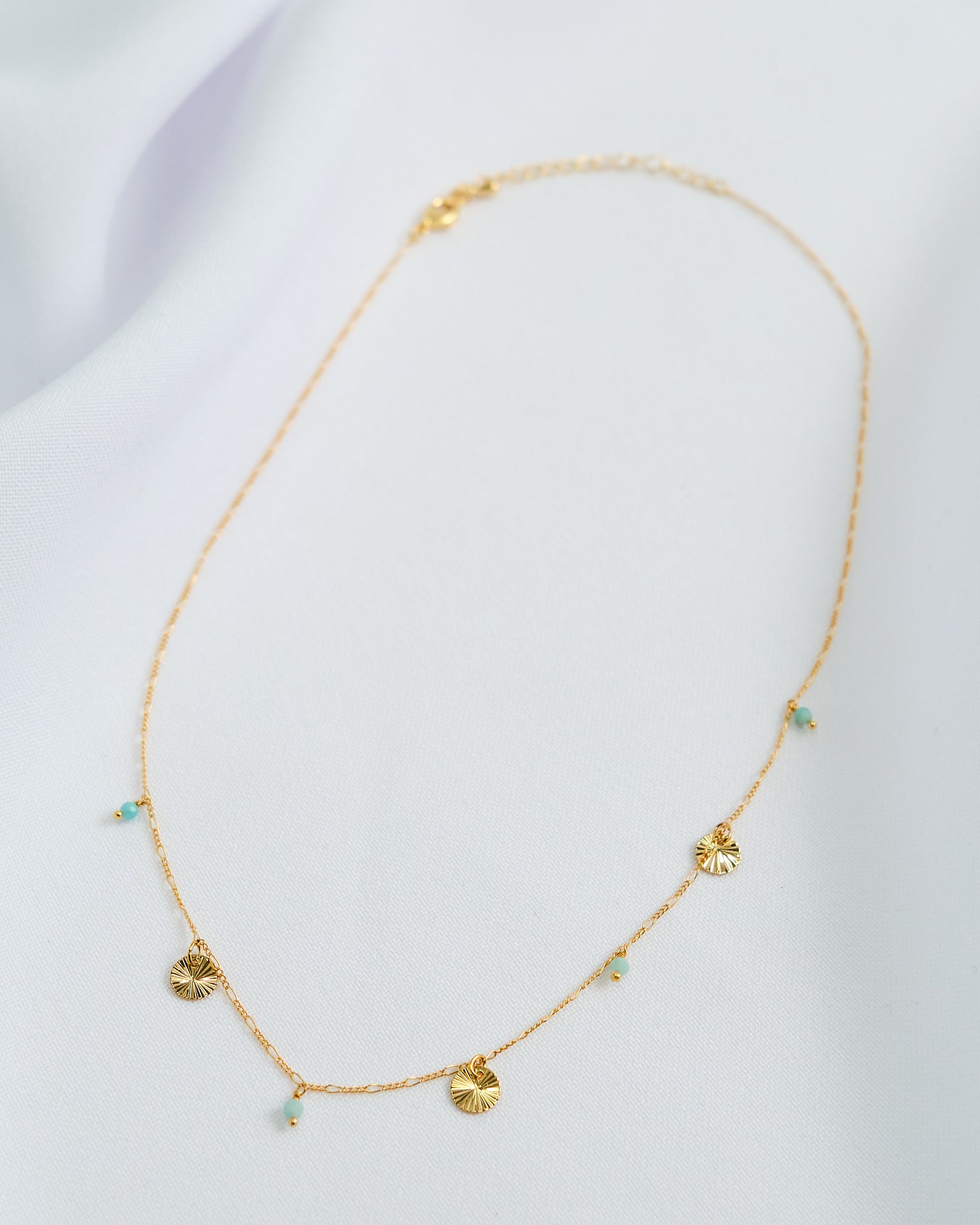 18K Plated The S Stone Necklace