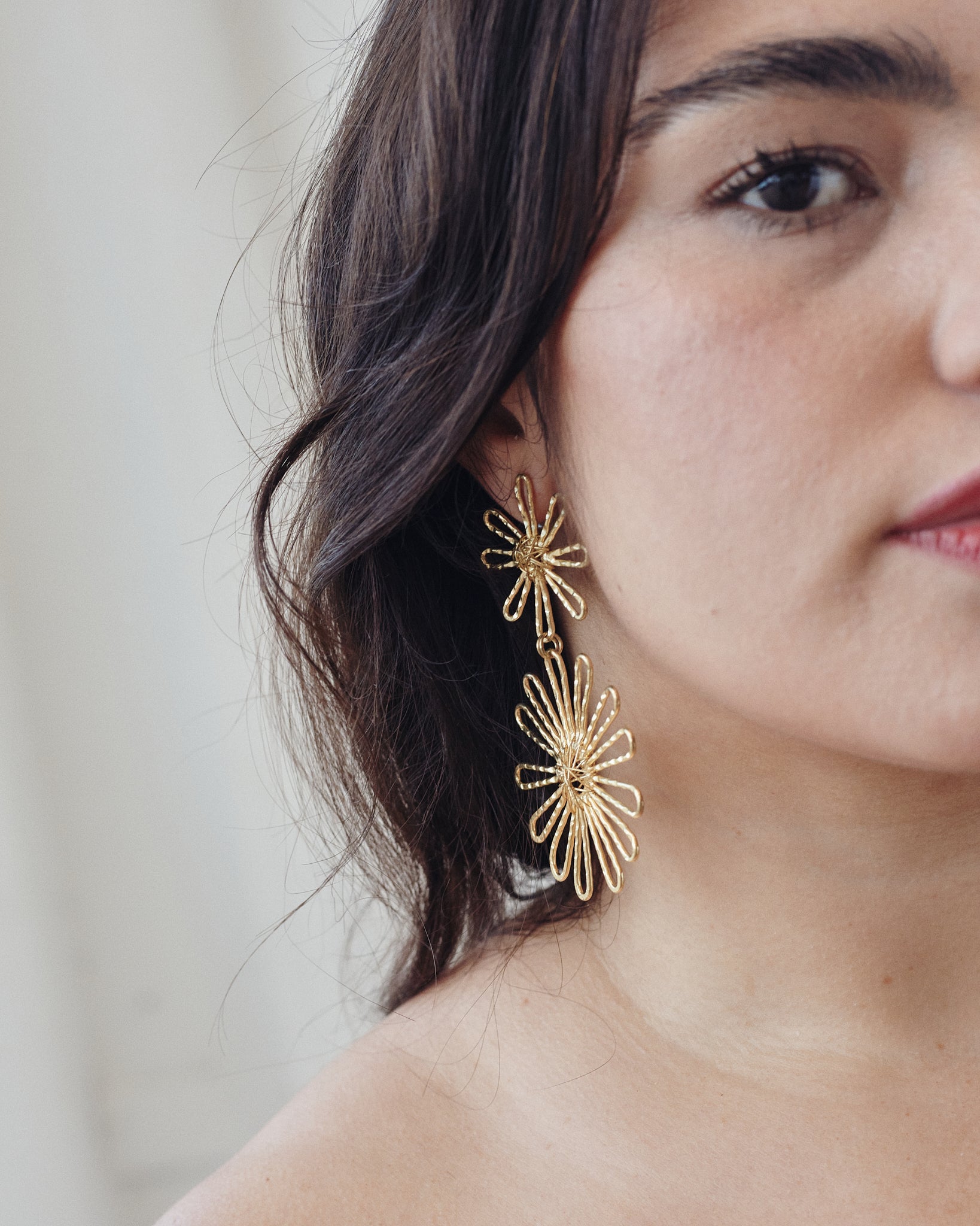 Double Flowers Earrings