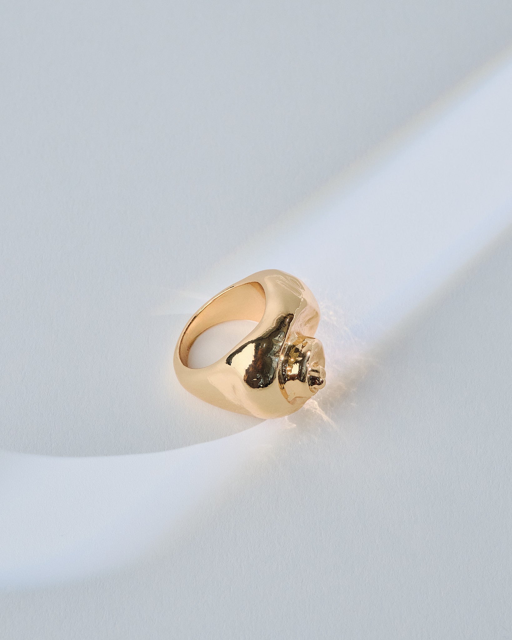 16K Plated Caracol Ring