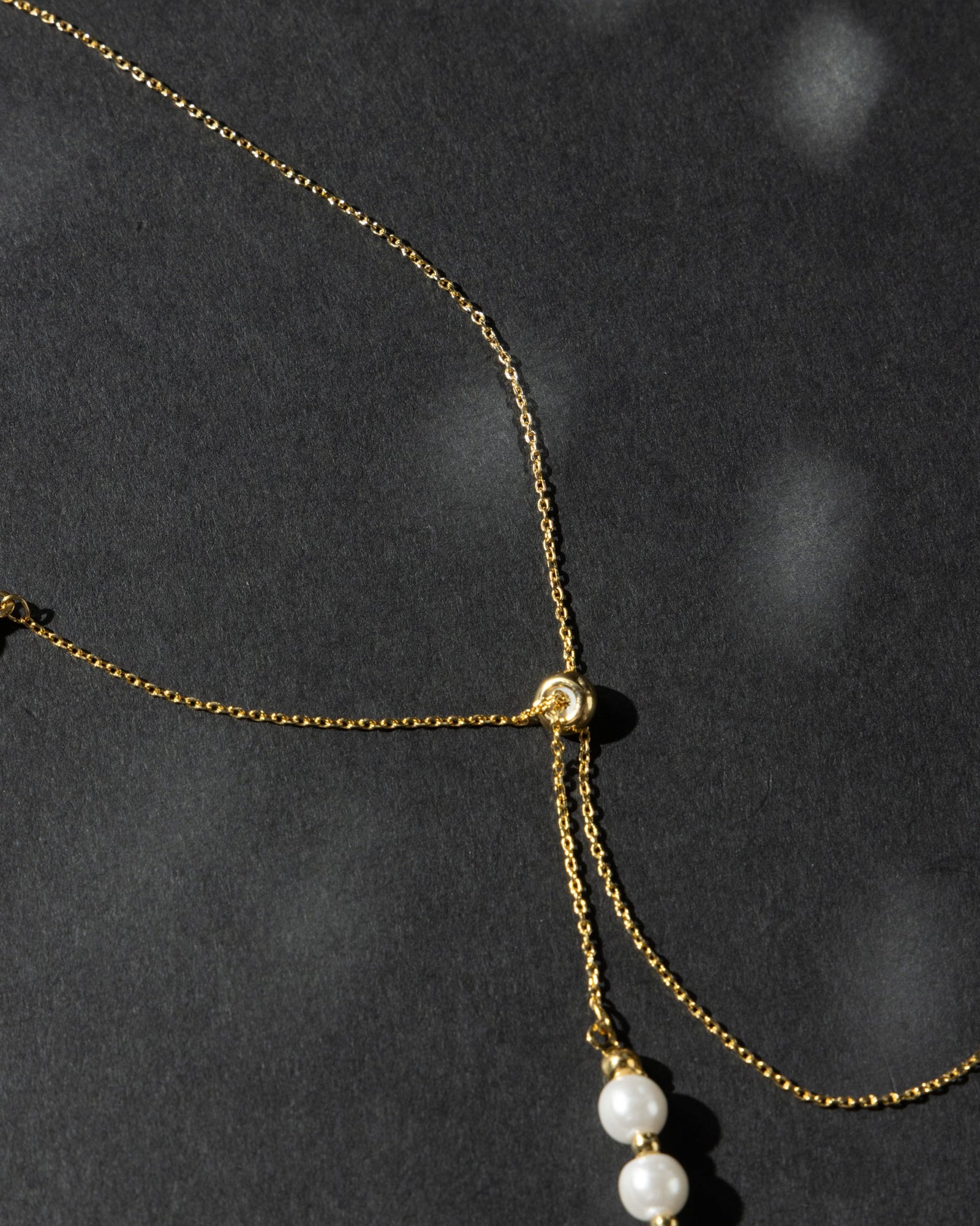 18K Plated Perlas Back Necklace