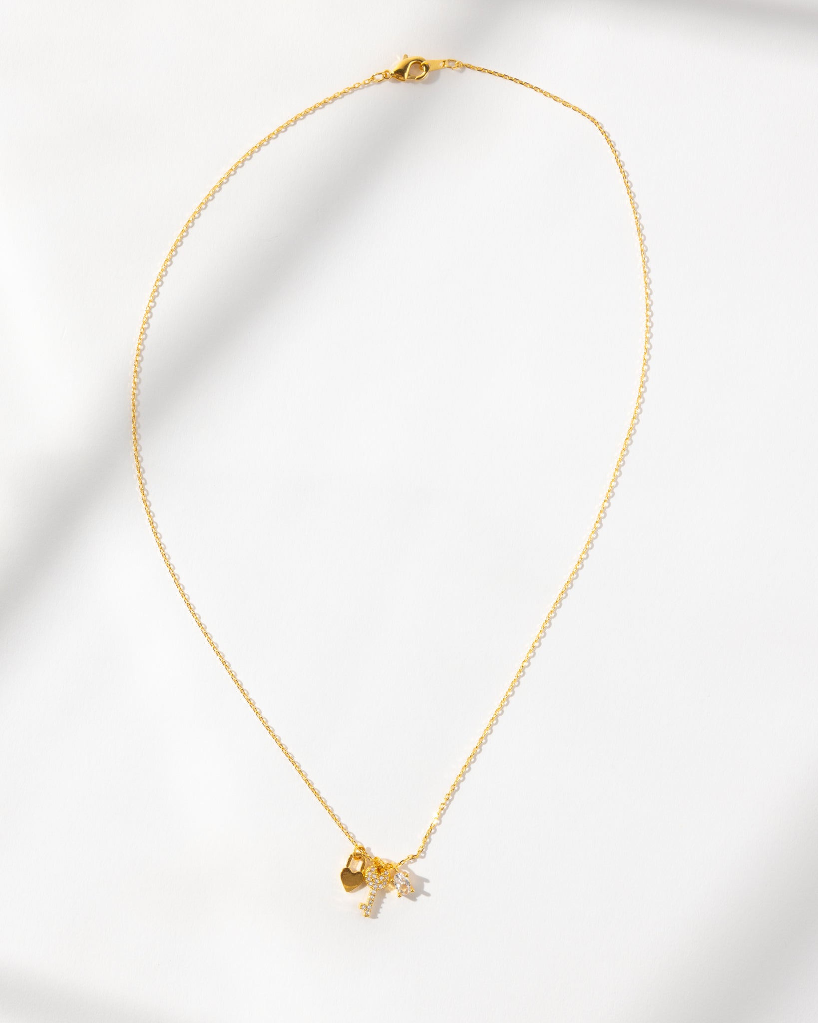 16K Plated L & K Necklace