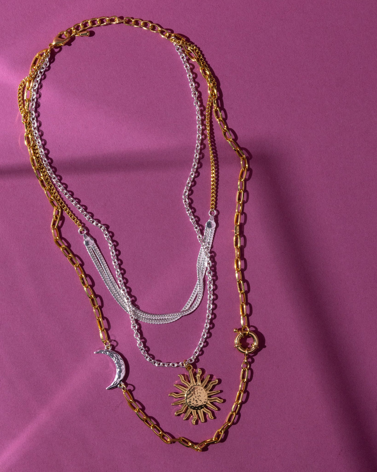 16K Plated Phases Necklace