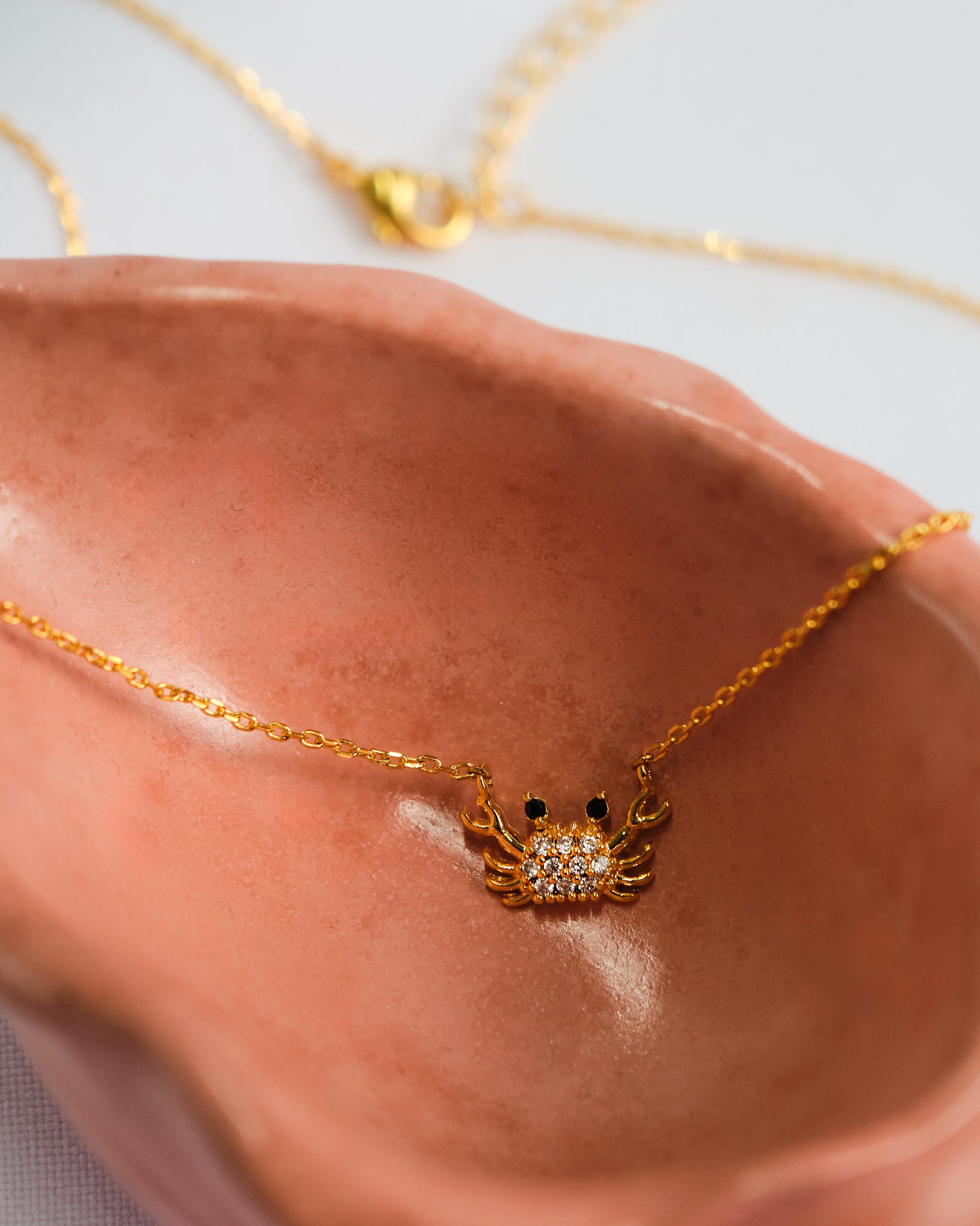 16K Plated Crabby Necklace