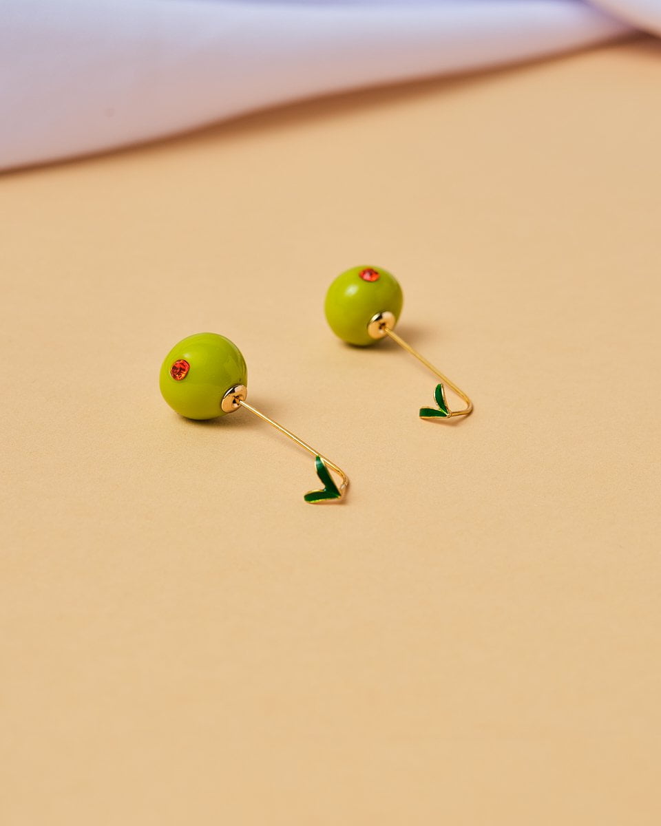 16K Plated Olive Earrings