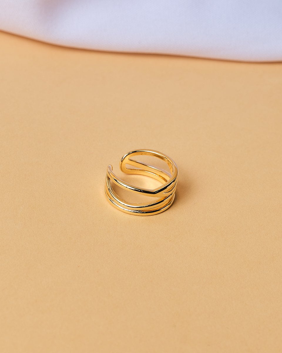 16K Plated Chaos Earcuff