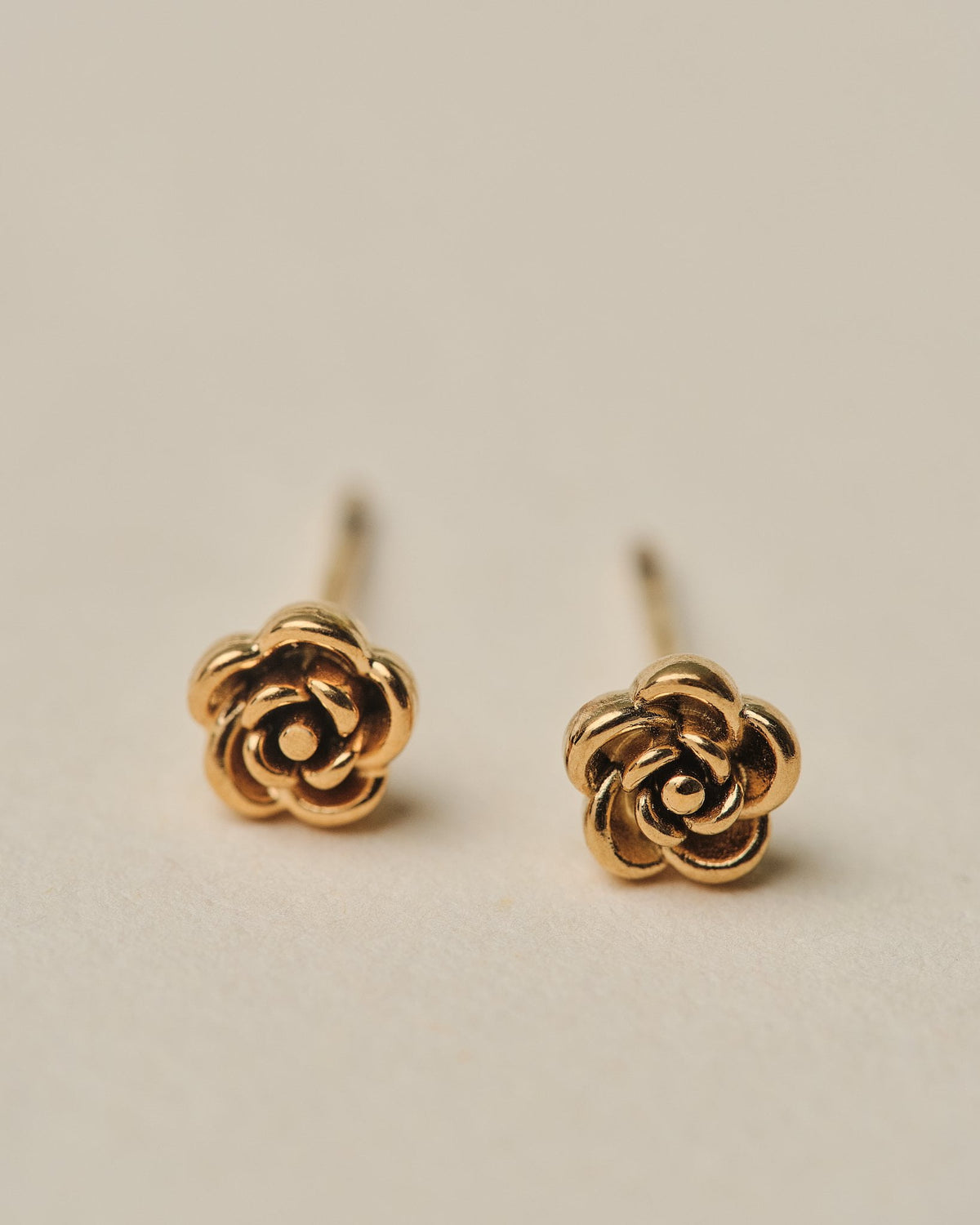 18K Plated Rose Post Earrings