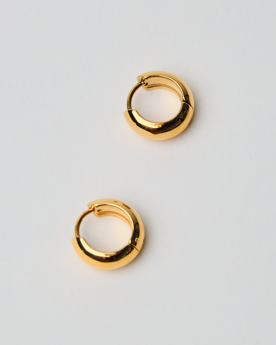 18K Plated Axl Chubby Hoops