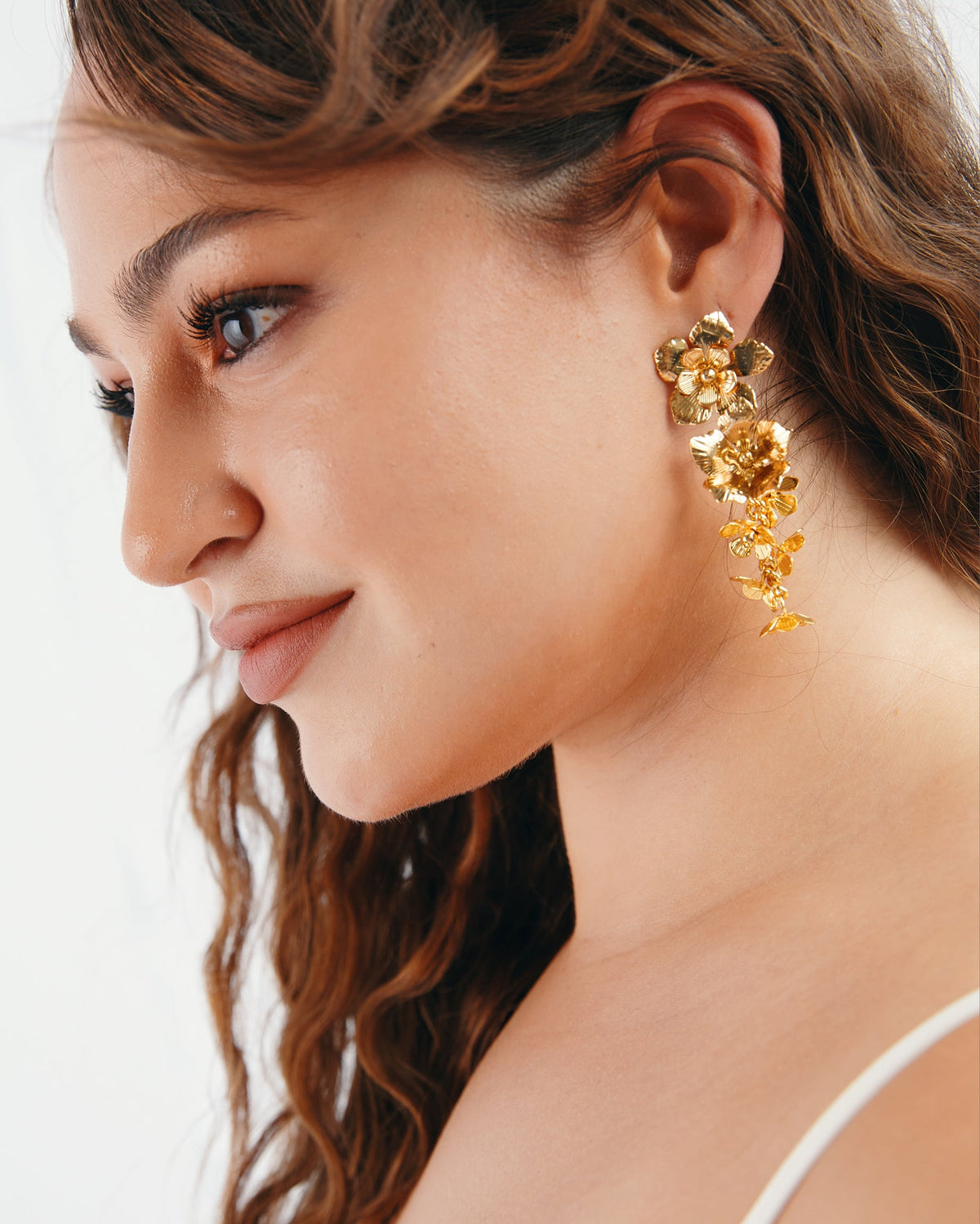 16K Plated Flores Earrings