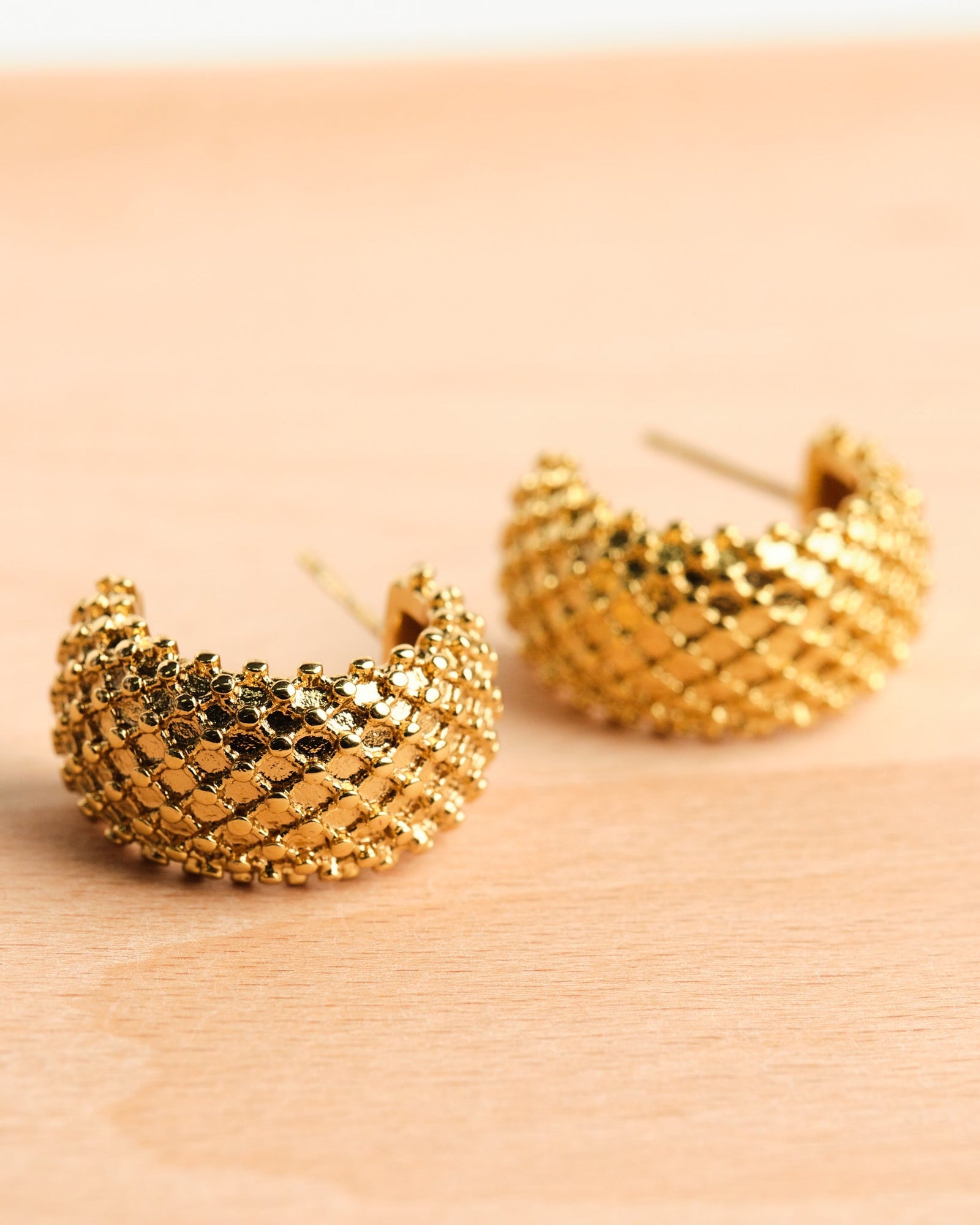 18K Plated Hedgehog Earrings