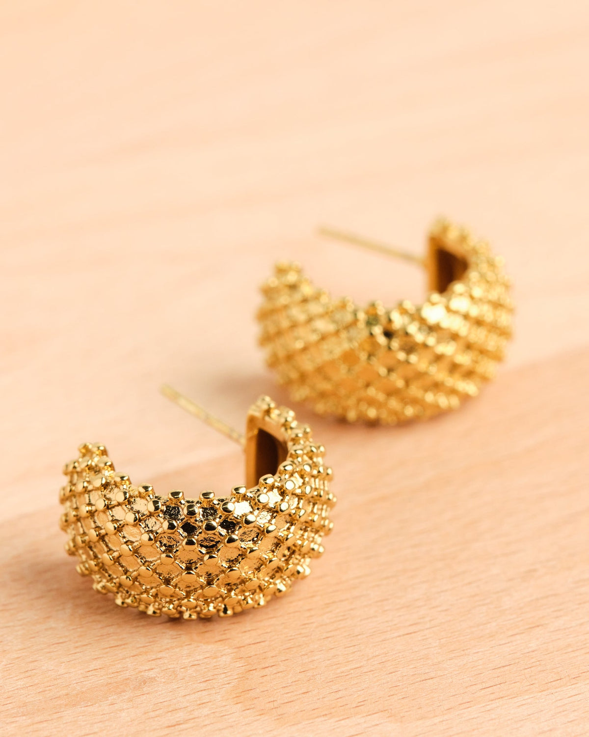 18K Plated Hedgehog Earrings